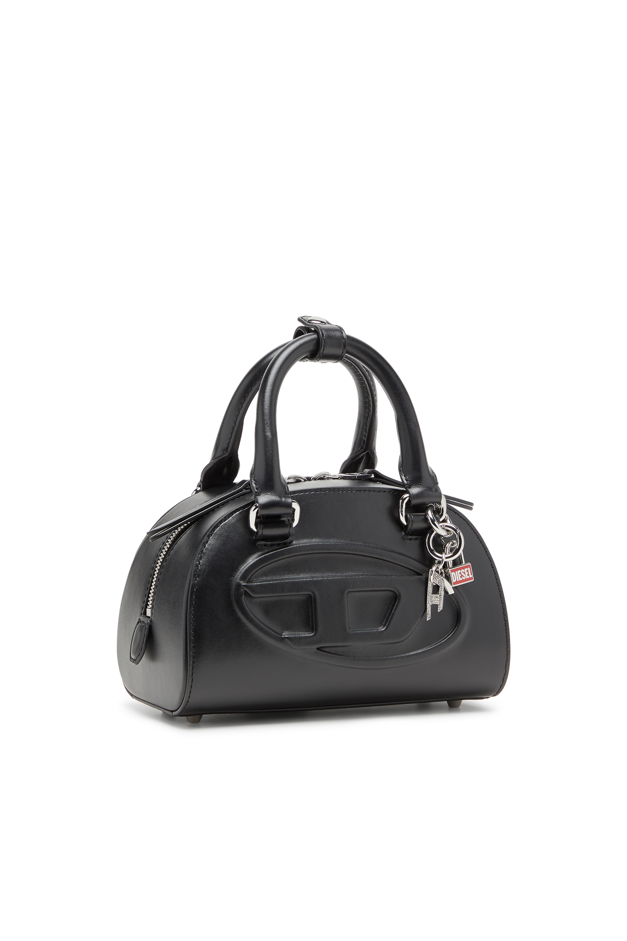 Diesel - 1DR DOME TOP HANDLE, Damen 1DR Dome-Bowling-Tasche aus Leder in Schwarz - 6