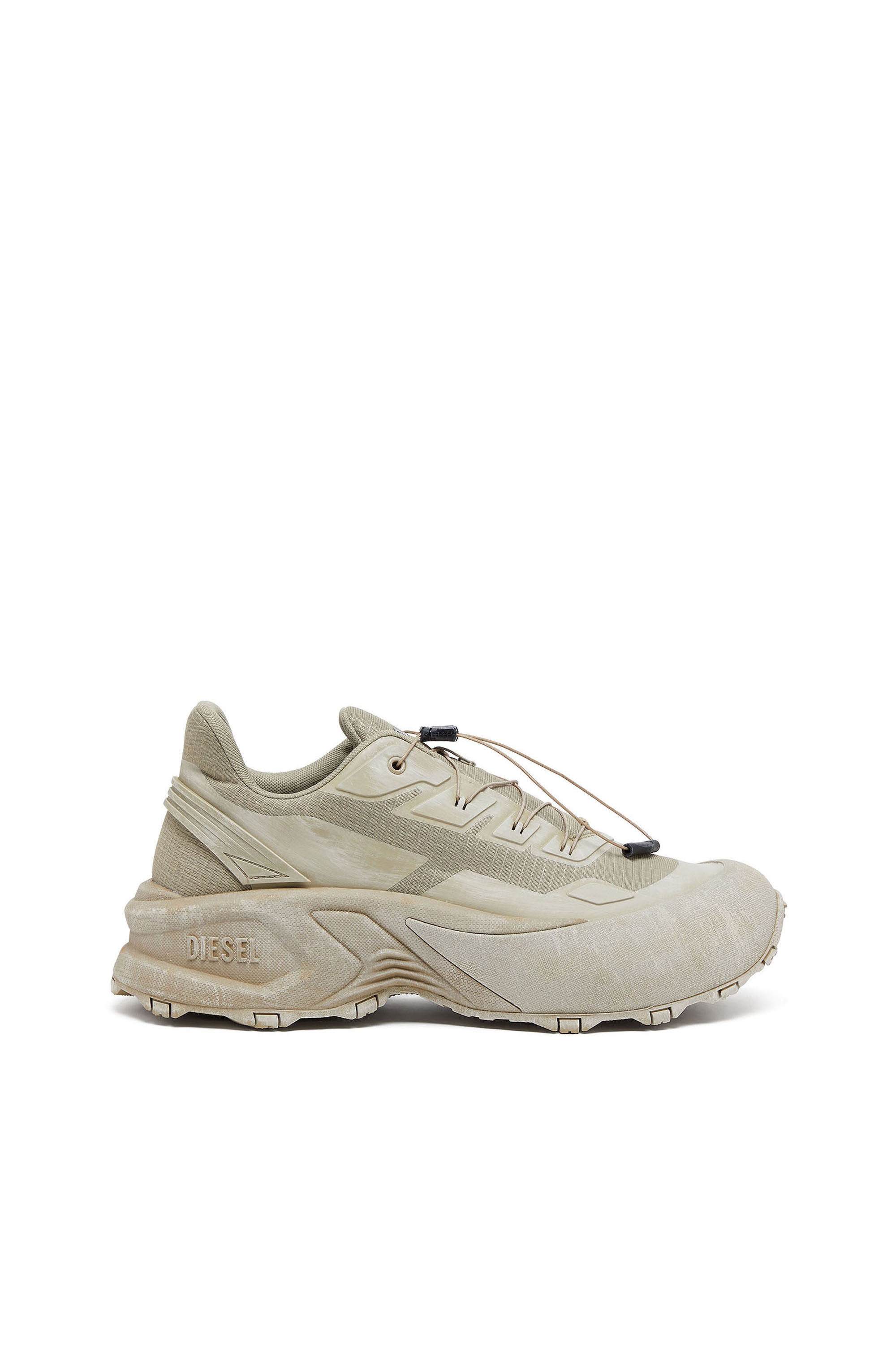 Diesel - D-CAGE RUNNER, Herren D-Cage-Distressed Chunky-Sneaker aus Ripstop in Armeegr&uuml;n - 1