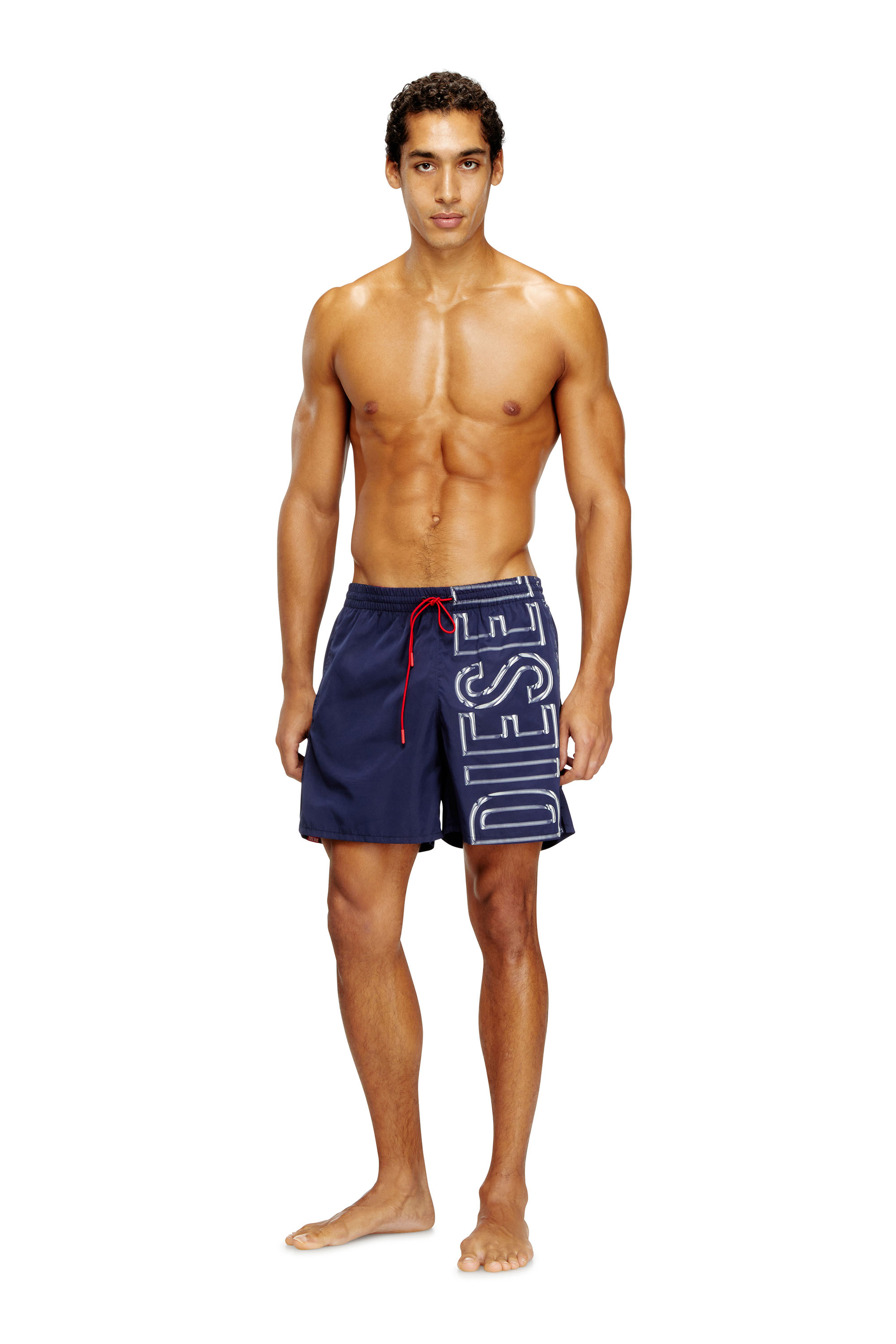 Diesel - SOCCER-41-D-CORE, Herren Badeshorts mit übergroßem Logoprint in null - 2