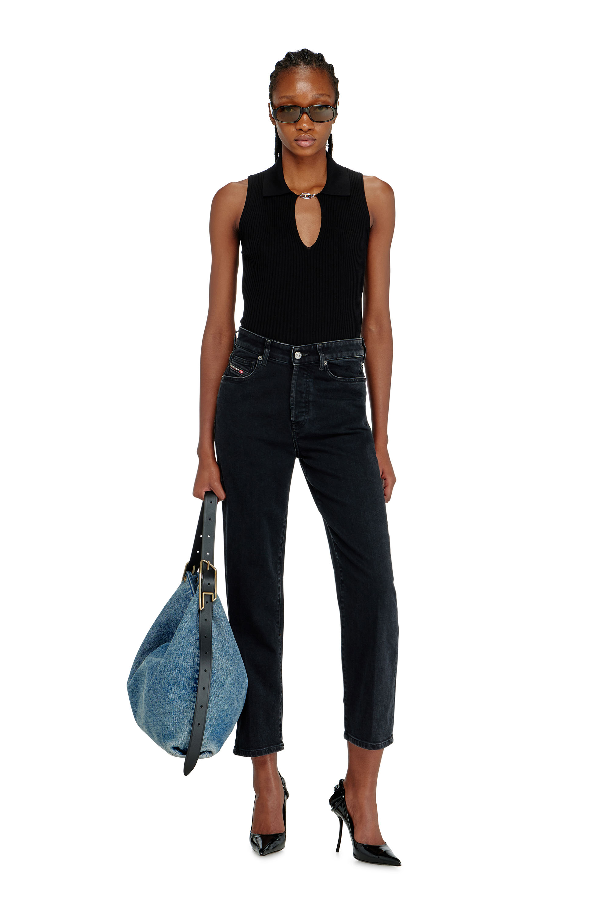 Diesel - Damen Regular Jeans 1981 D-Went 09N89, Schwarz/Dunkelgrau - 1