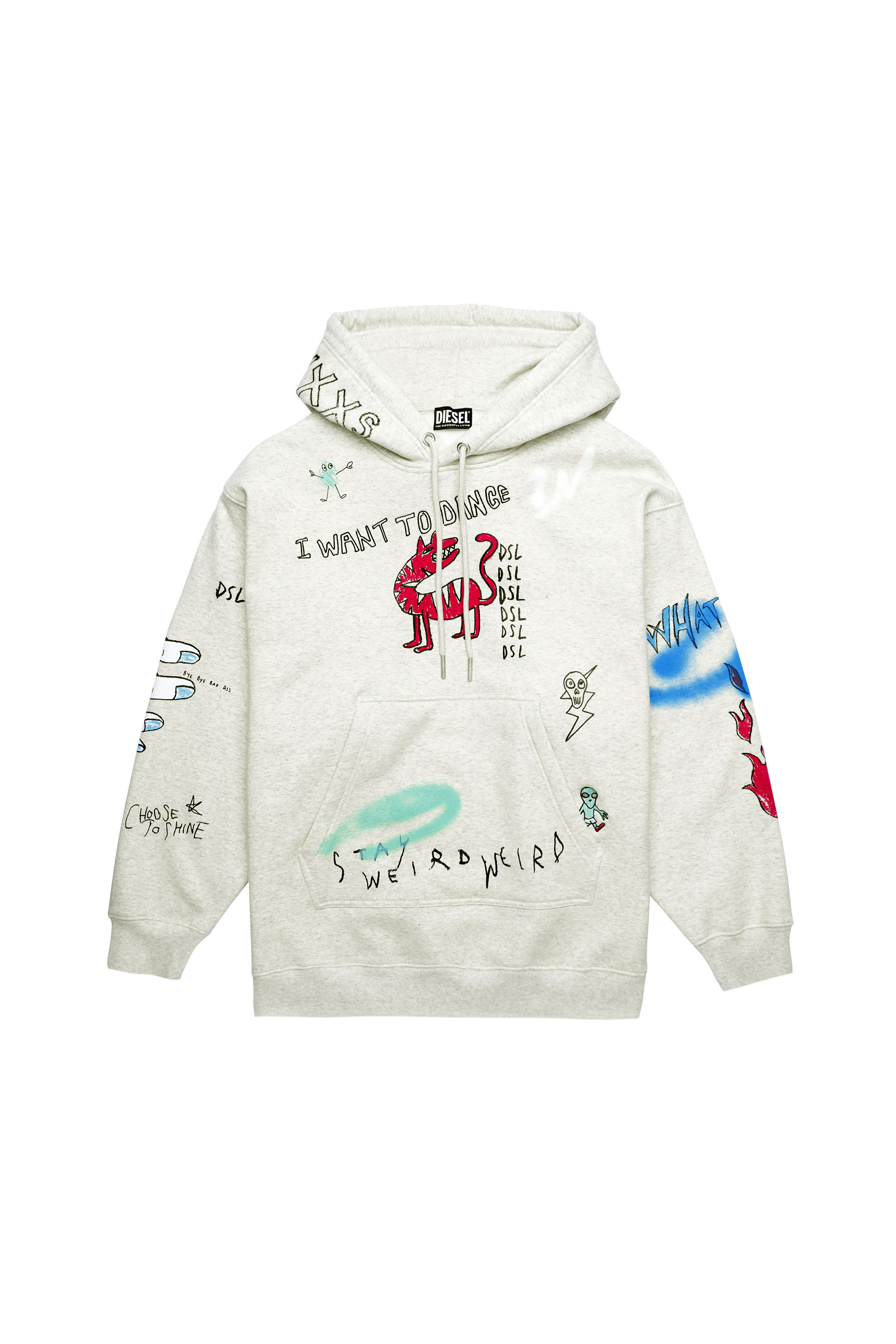 F-EXA-HOOD-B2, Hellgrau - Sweatshirts