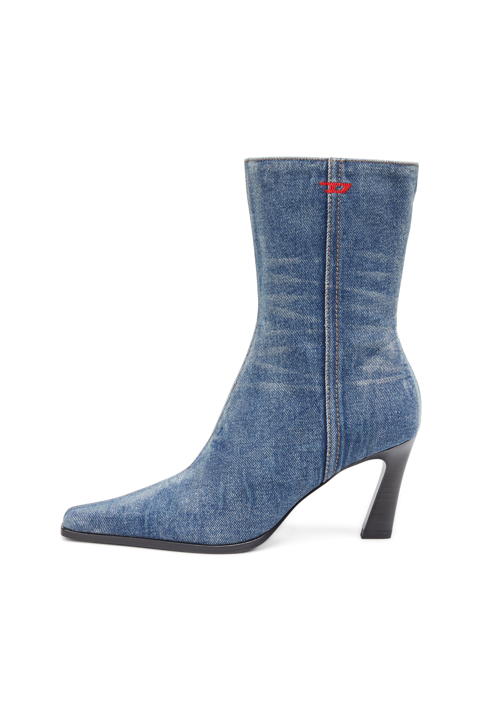 Diesel - D-ALLAS BT, Damen D-Allas-Stiefeletten aus gewaschenem Denim in Blau - 6