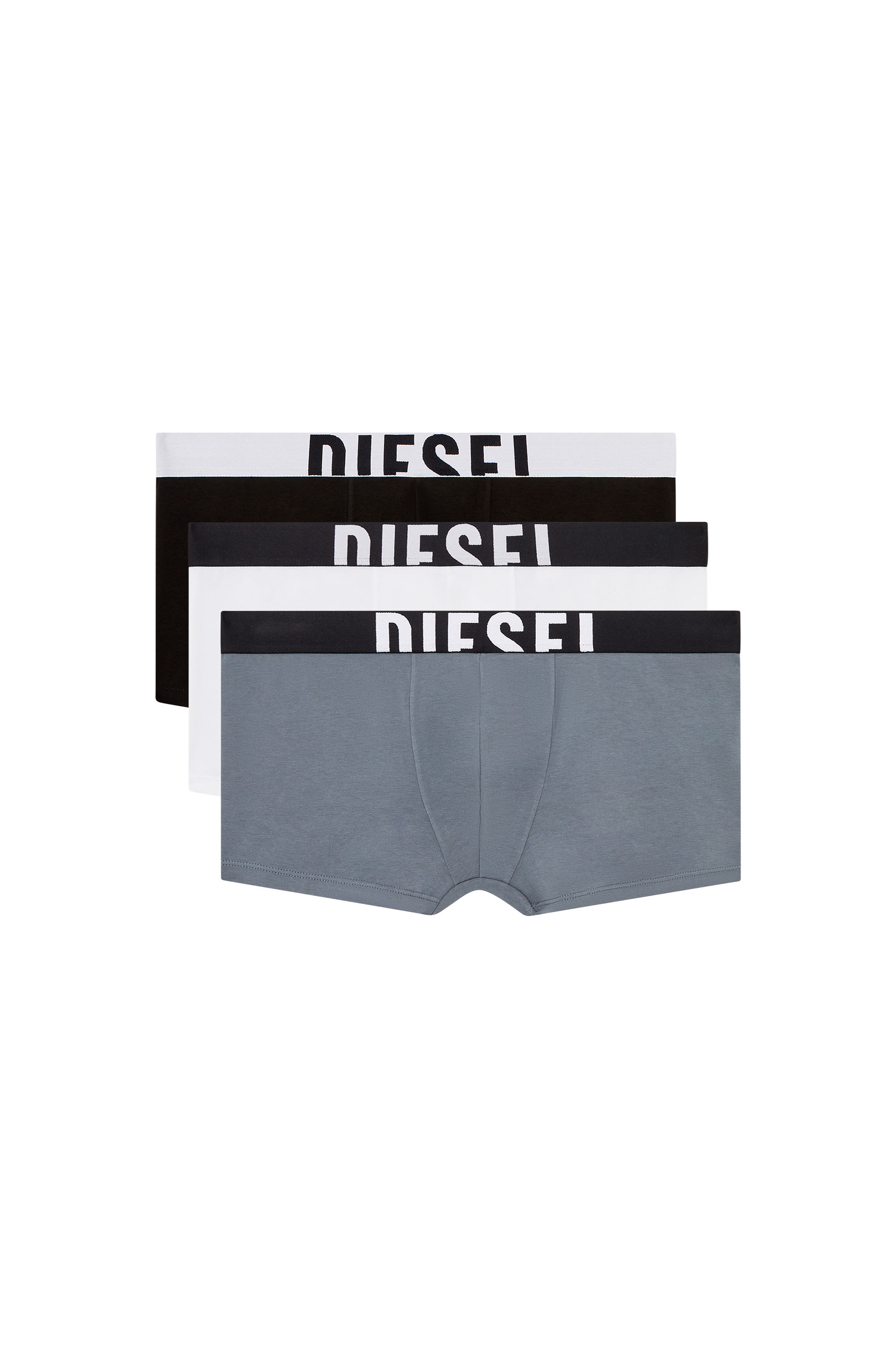 Diesel - DAMIEN-D-POP-3PACK-40, Herren Retropants im Dreierpack aus Baumwollstretch in Grau/Schwarz - 1