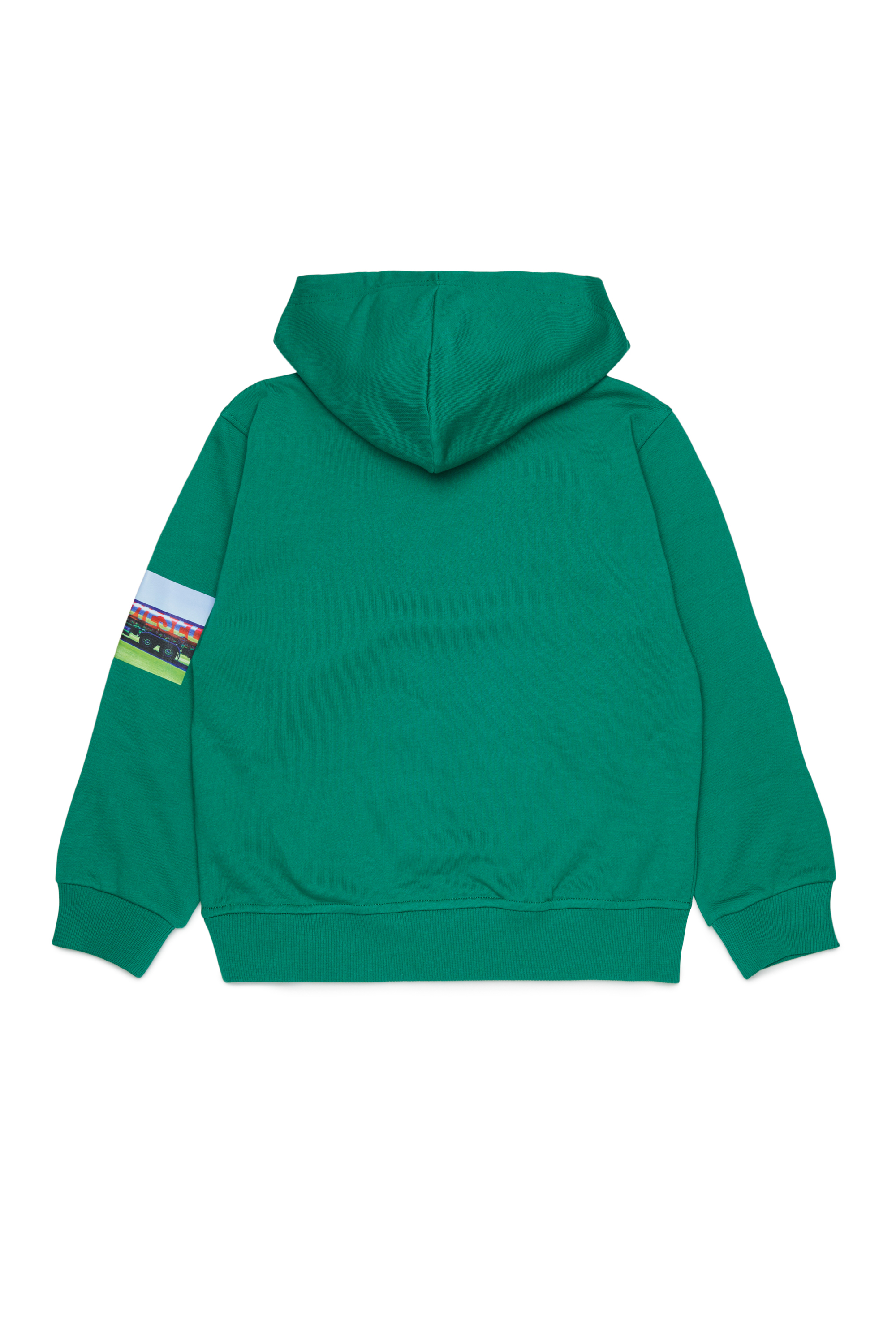 Diesel - SFORMY OVER, Herren Kapuzenpullover mit photo prints in Gr&uuml;n - 2