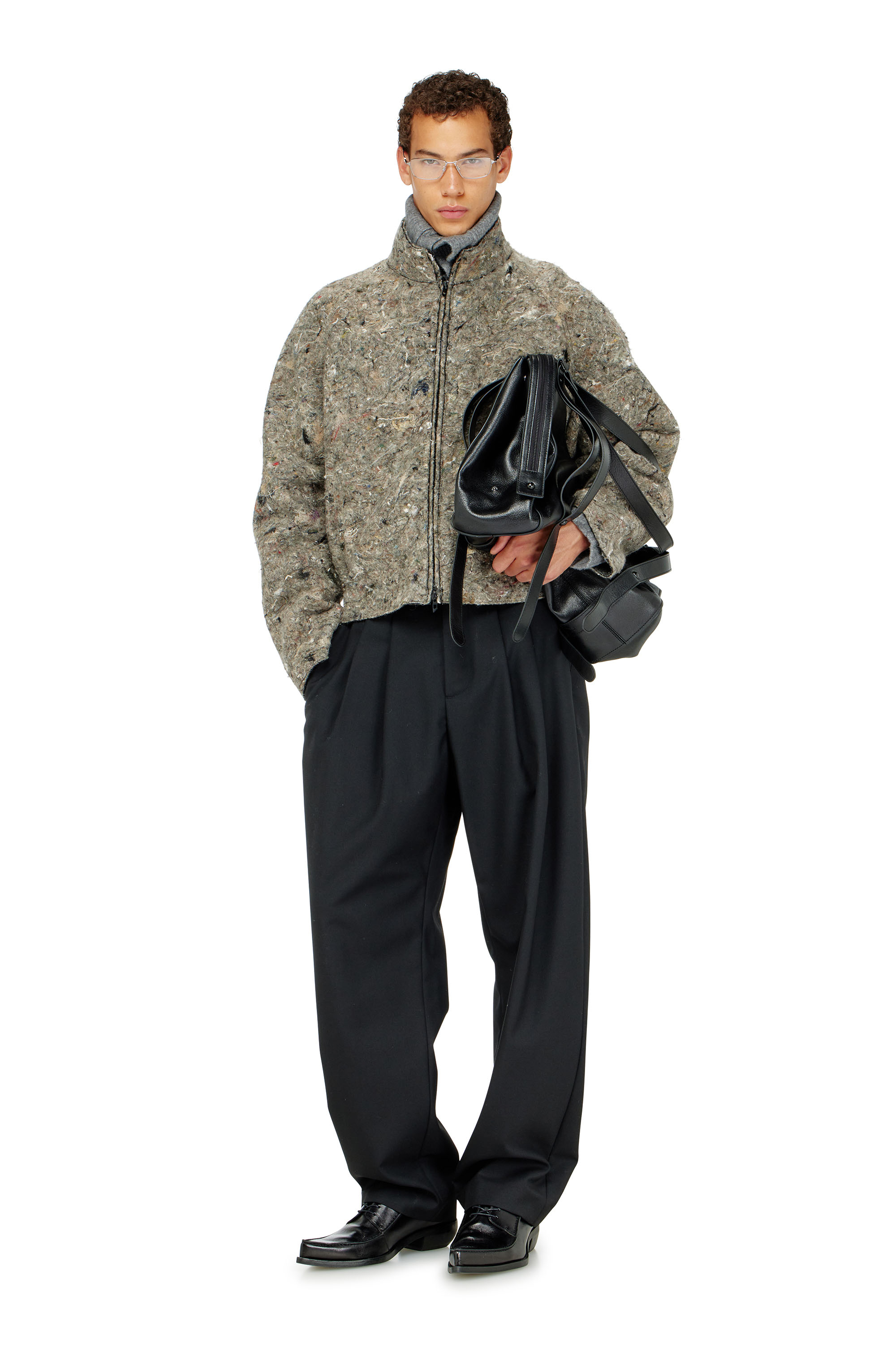 Diesel - J-DISTEM, Herren Upcycled Filzjacke in null - 1
