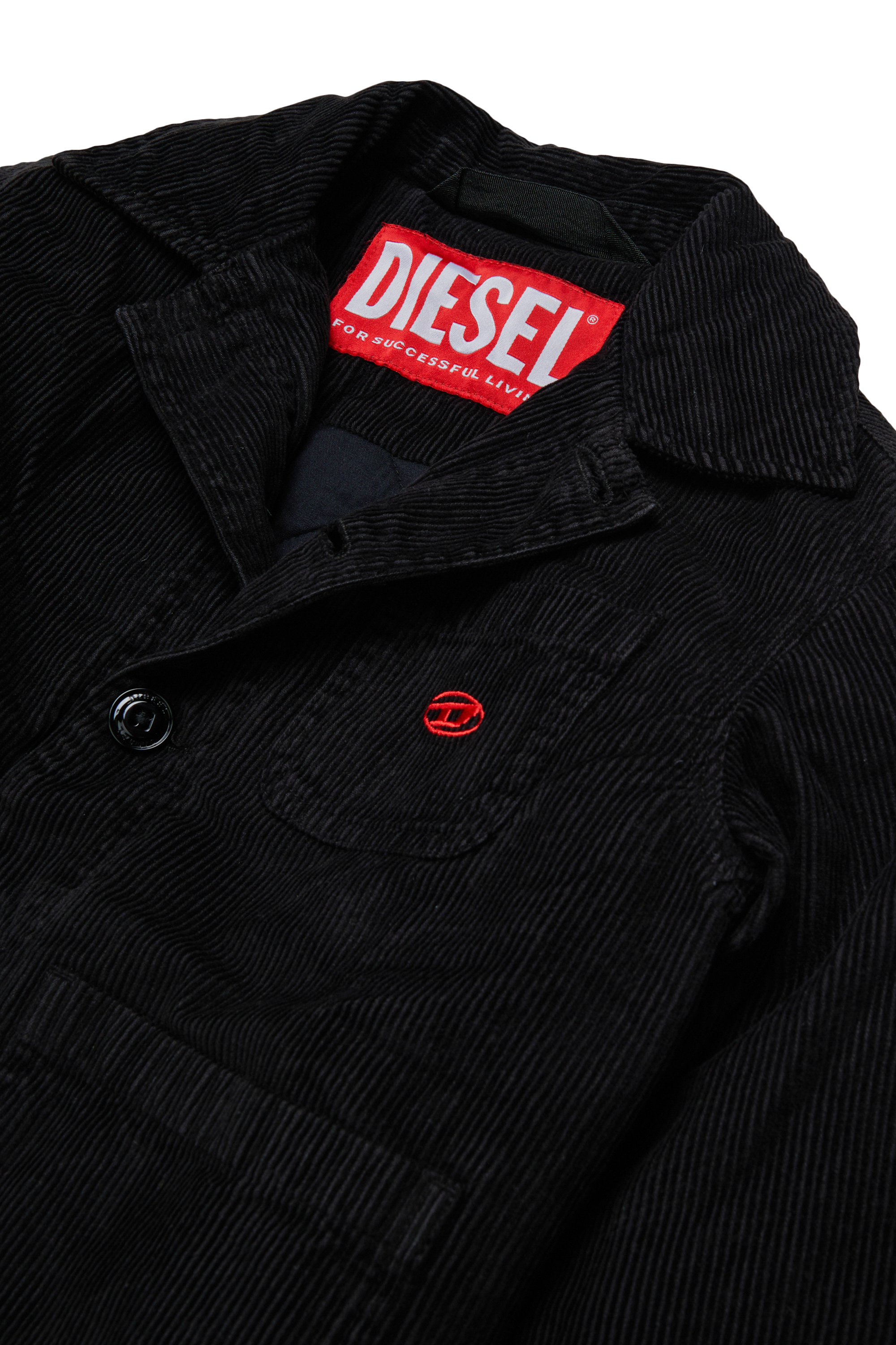 Diesel - JMILL, Man's Corduroy shirt jacket in Black - 3