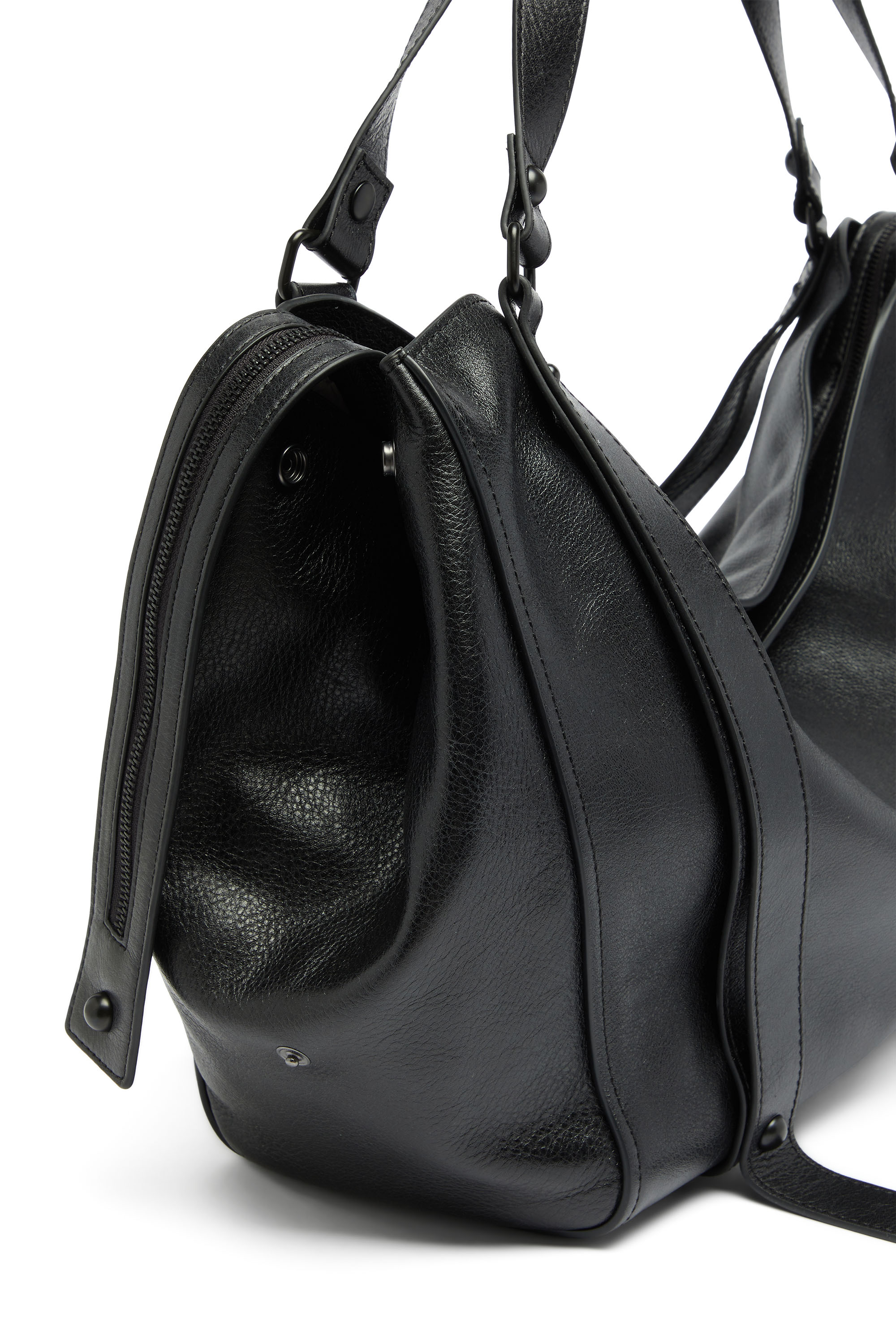 Diesel - D-ONE TOPHANDLE L, Unisex D-One-Large Henkeltasche aus Leder in Schwarz - 5