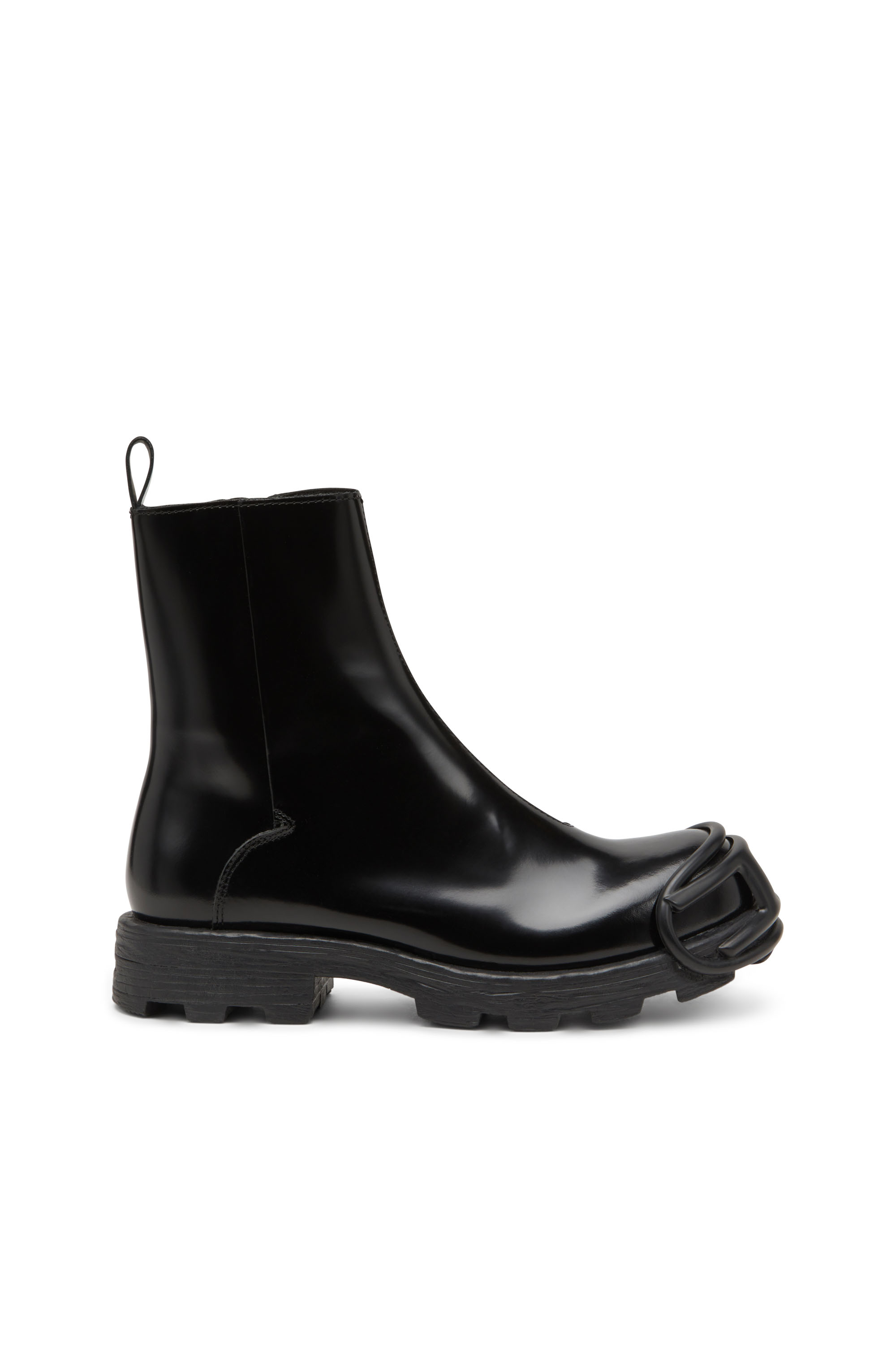 Diesel - D-HAMMER BT ZIP D, Herren D-Hammer-Chelsea Boots aus Leder mit Oval D-Zehenkappe in Schwarz - 1