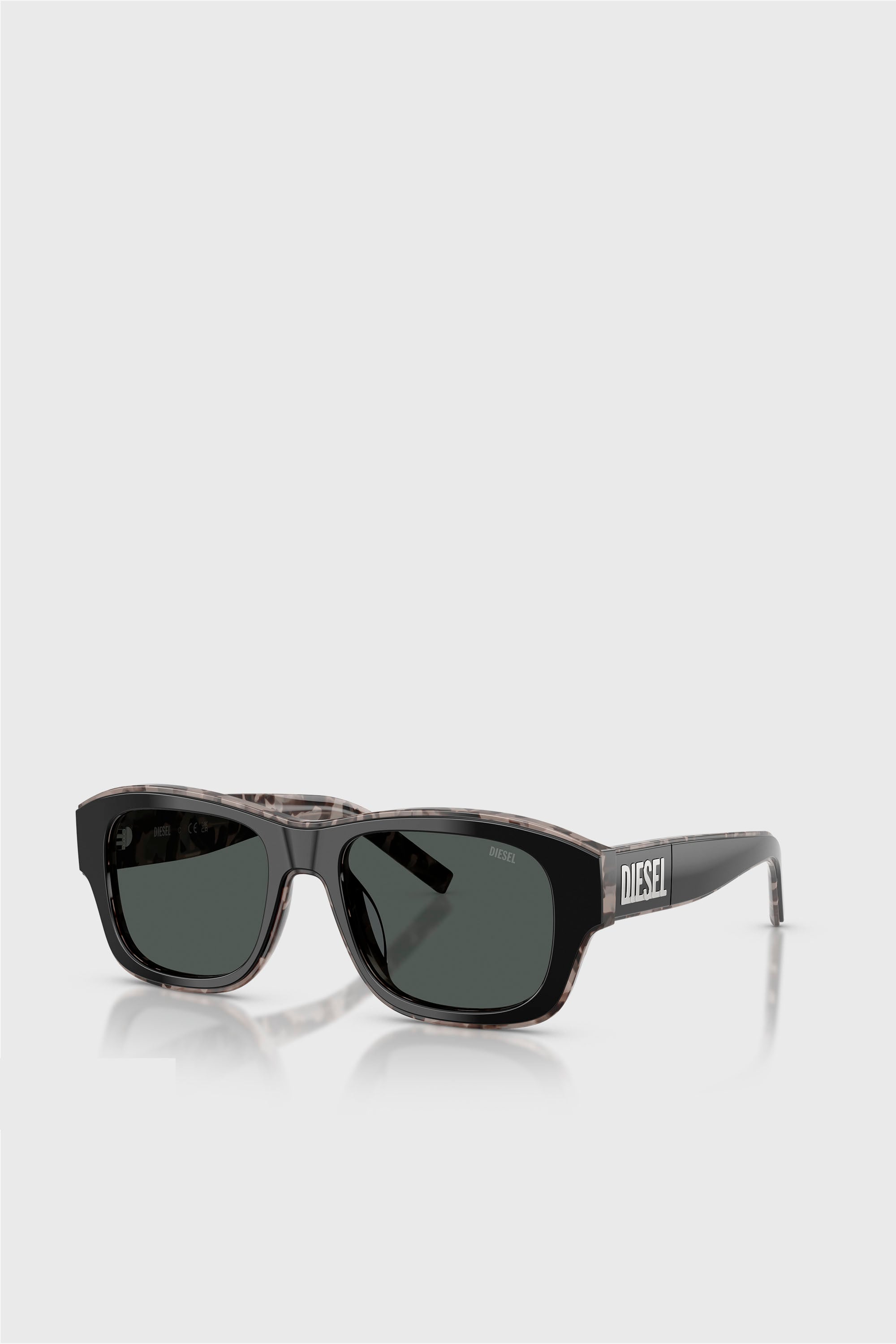 Diesel - 0DL2020U, Unisex Rechteckige Sonnenbrille in Schwarz - 2