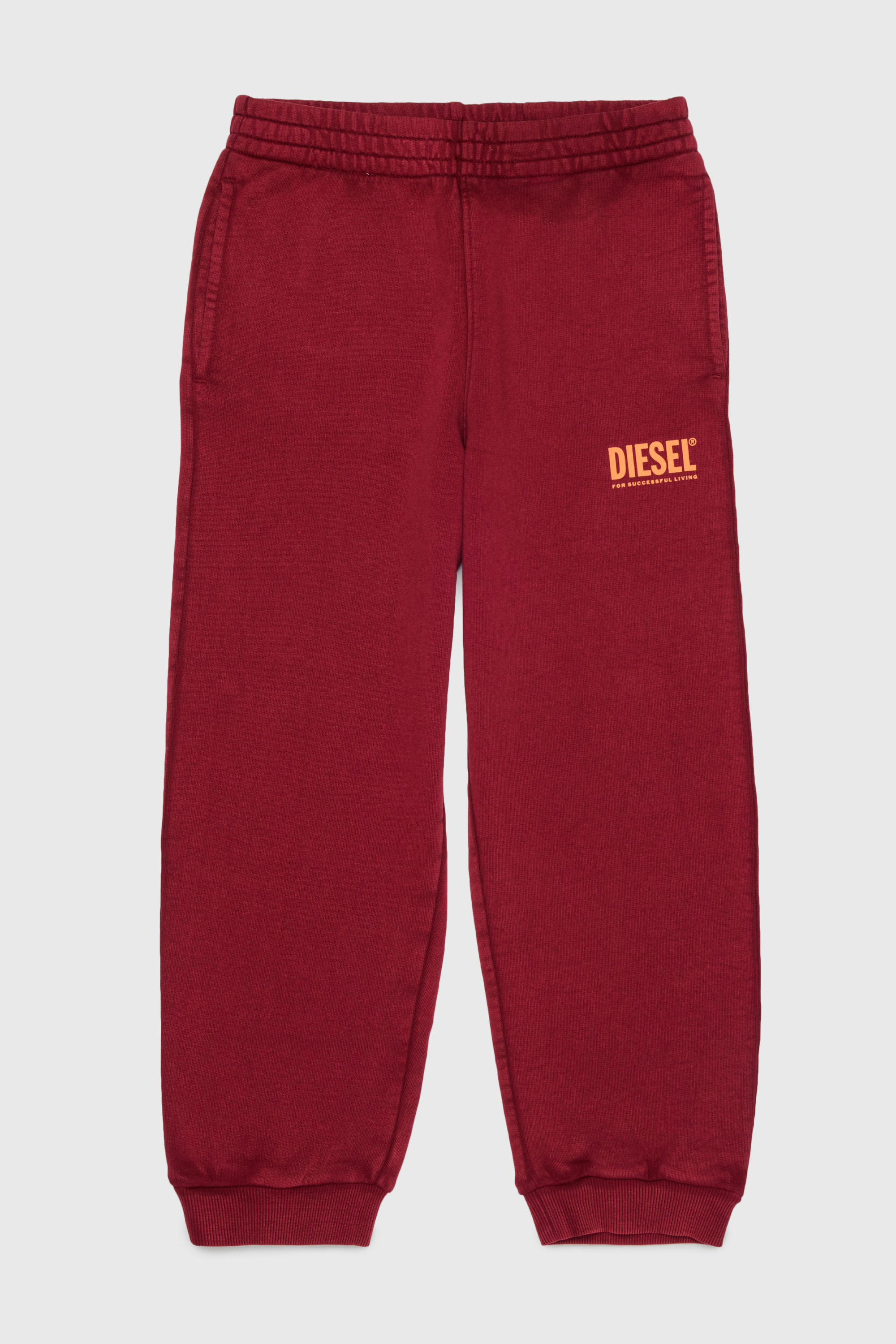 Diesel - PTISEL, Herren Sweatpants aus Baumwolle mit Logo-Print in Rot - 1