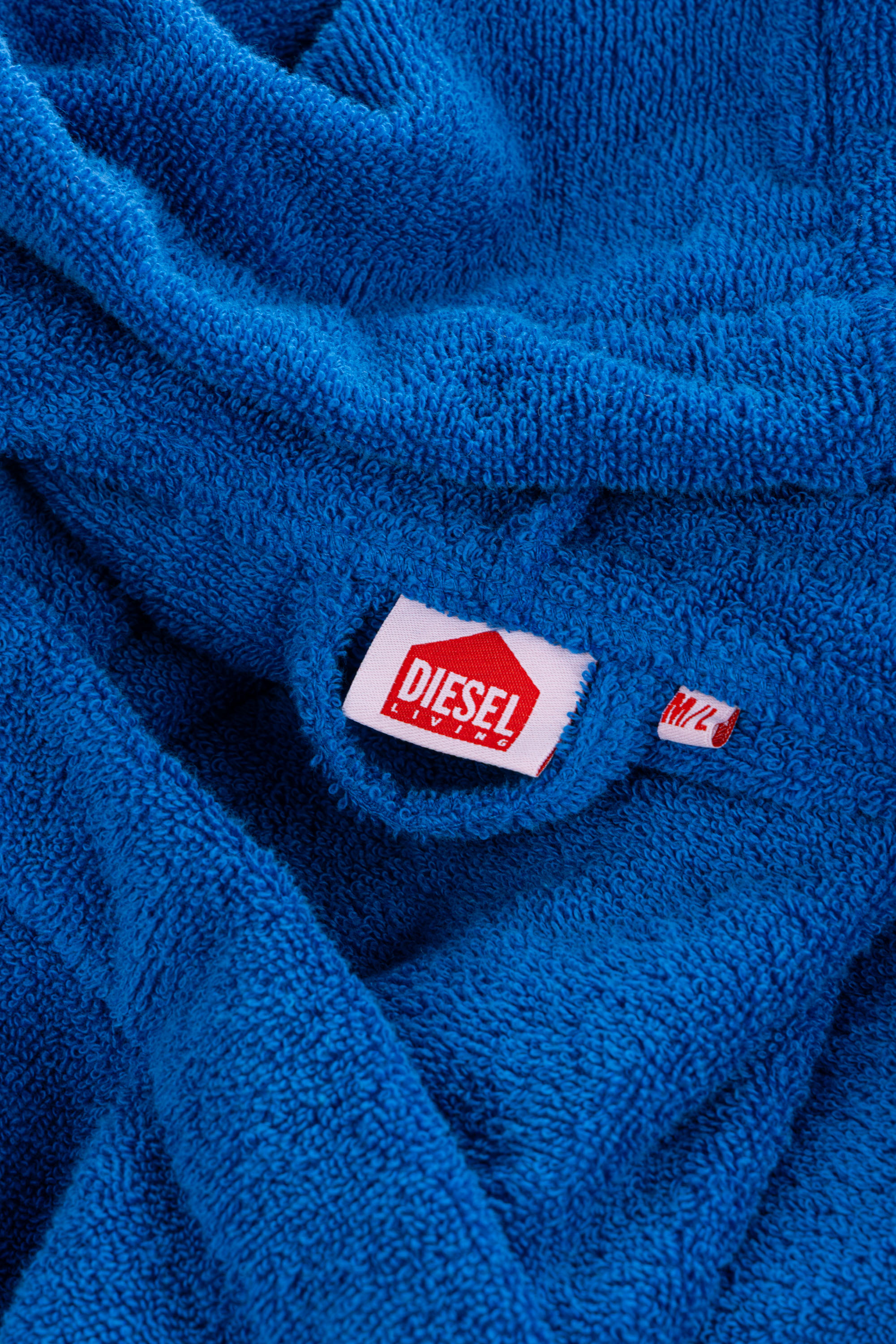 Diesel - 1015112 LOGO-COTTON BATHROBE SIZE M/L BL, Unisex Bademantel aus Baumwoll-Frottee, Größe M/L in Blau - 3