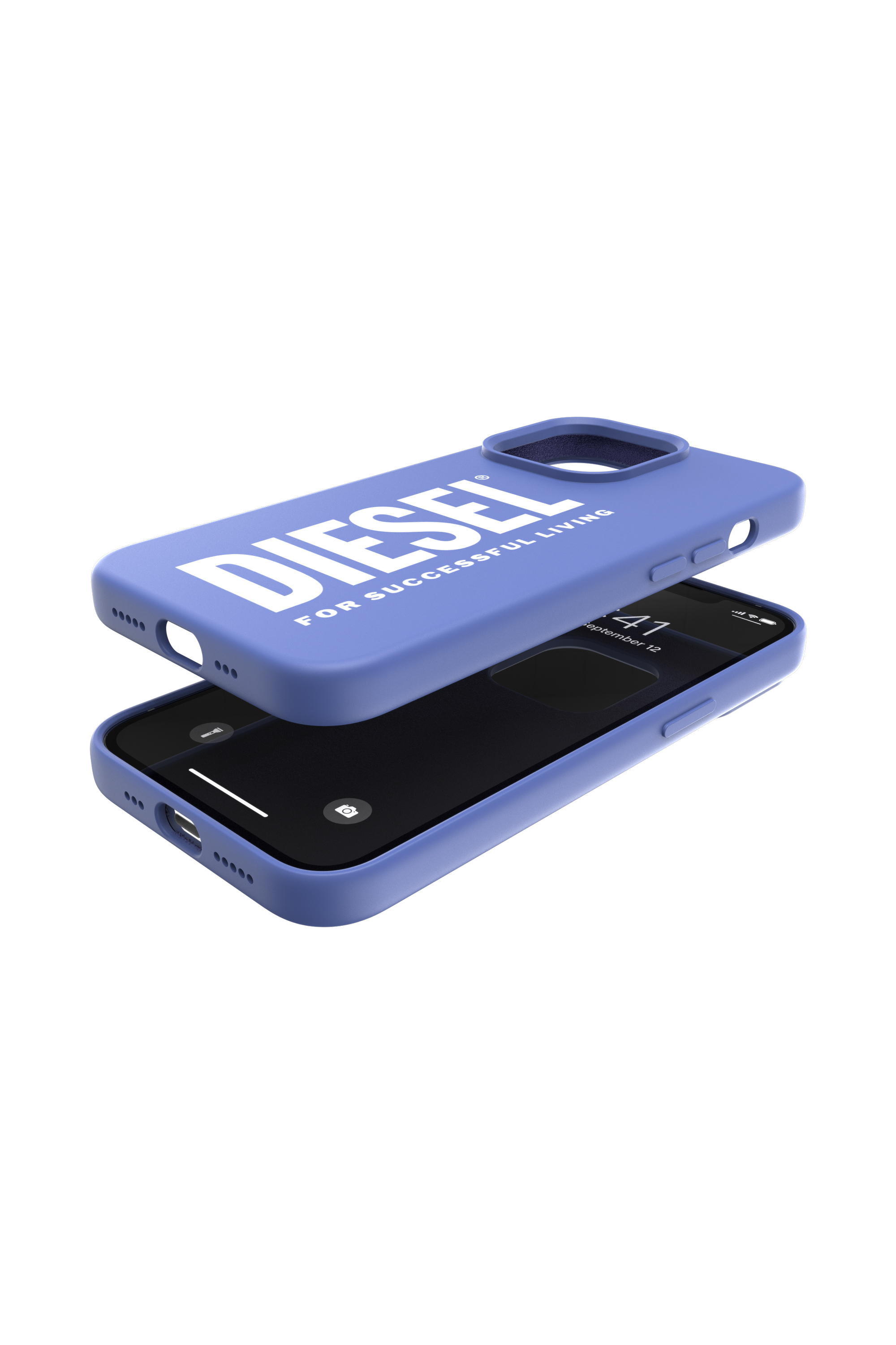 Diesel - 48277 SILICONE CASE, Unisex Silikon Case für iPhone 13 / 13 Pro in Blau - 3