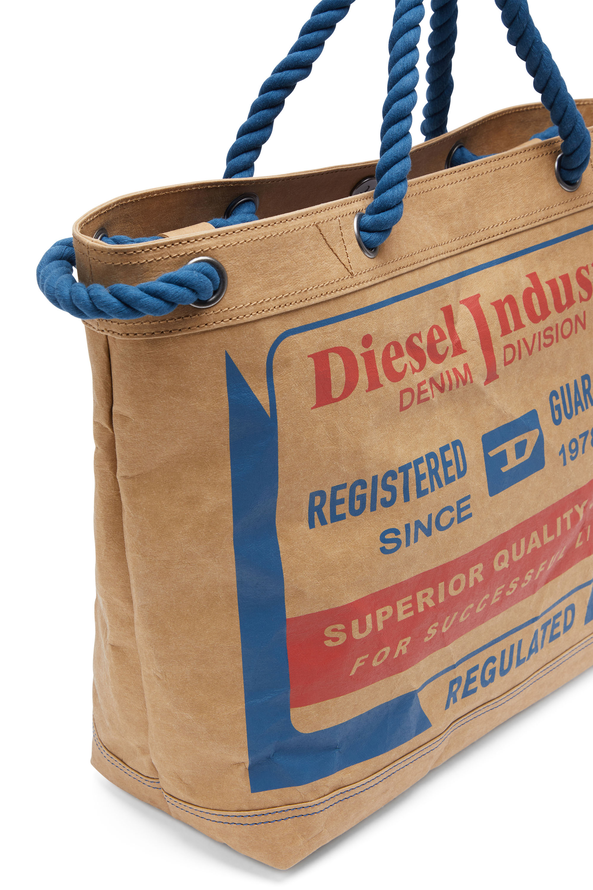 Diesel - JACKRON TOTE L X, Beige/Blau - Image 5