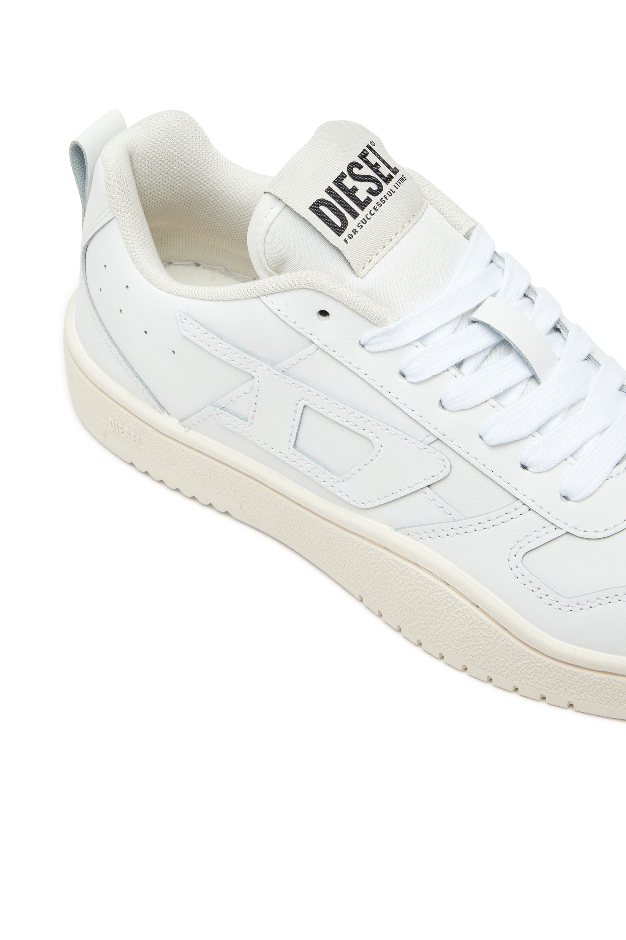 Diesel - S-UKIYO V2 LOW, Herren S-Ukiyo Low-Low Top-Sneakers aus Leder und Nylon in Wei&szlig; - 6