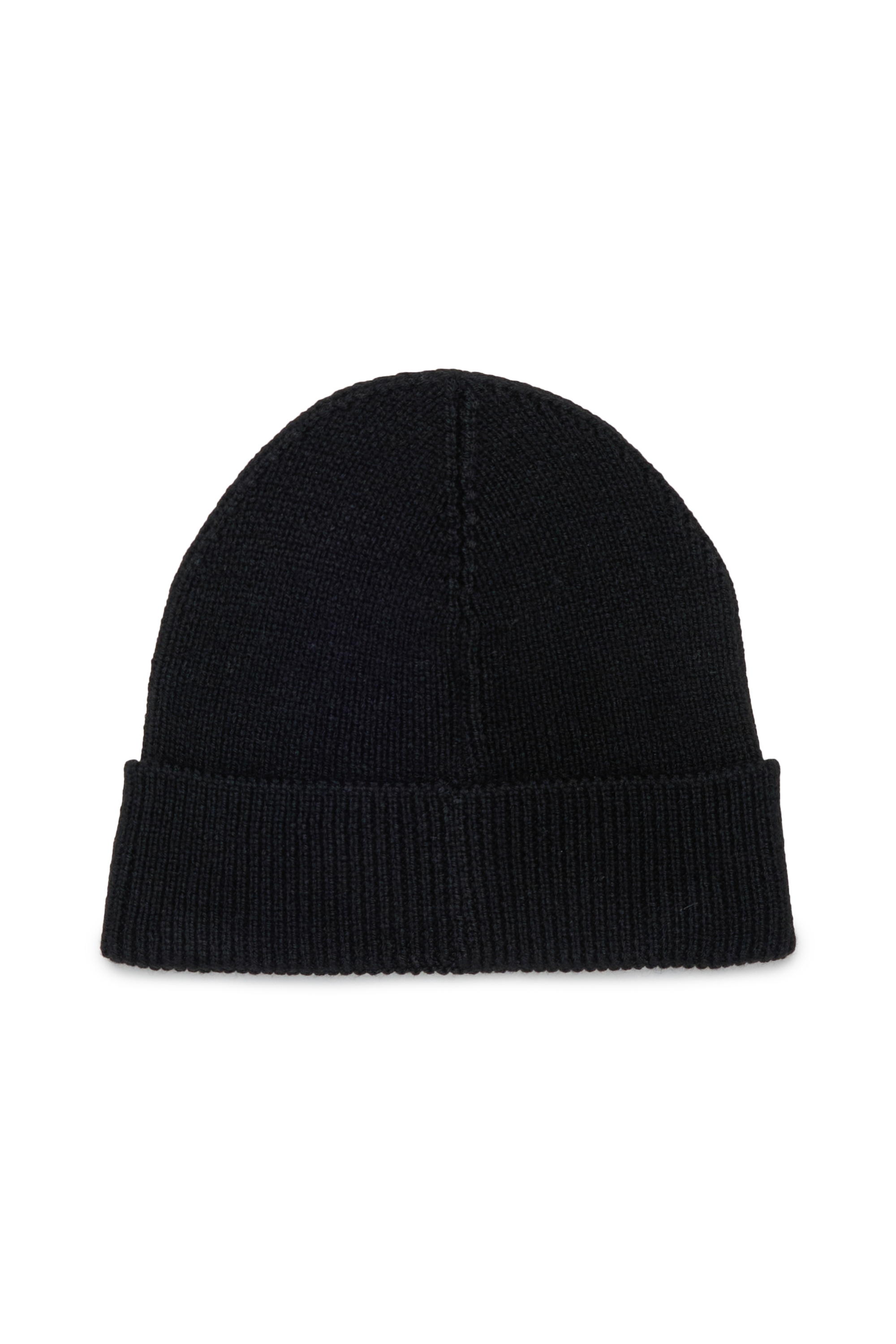Diesel - FLOT, Unisex Beanie aus Wollmischung mit D Logo Patch in Schwarz - 2