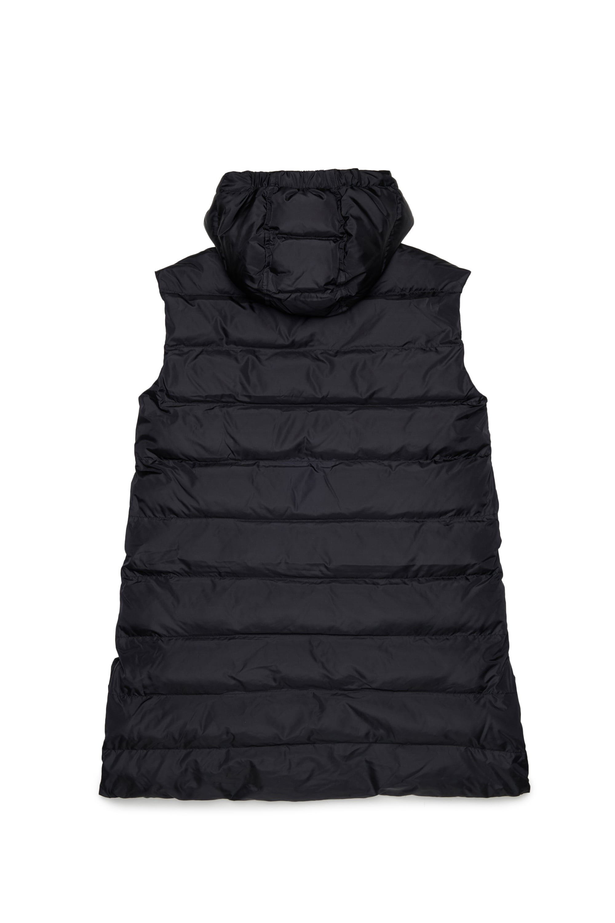 Diesel - JFENNY, Woman's Longline hooded puffer vest in Black - 2