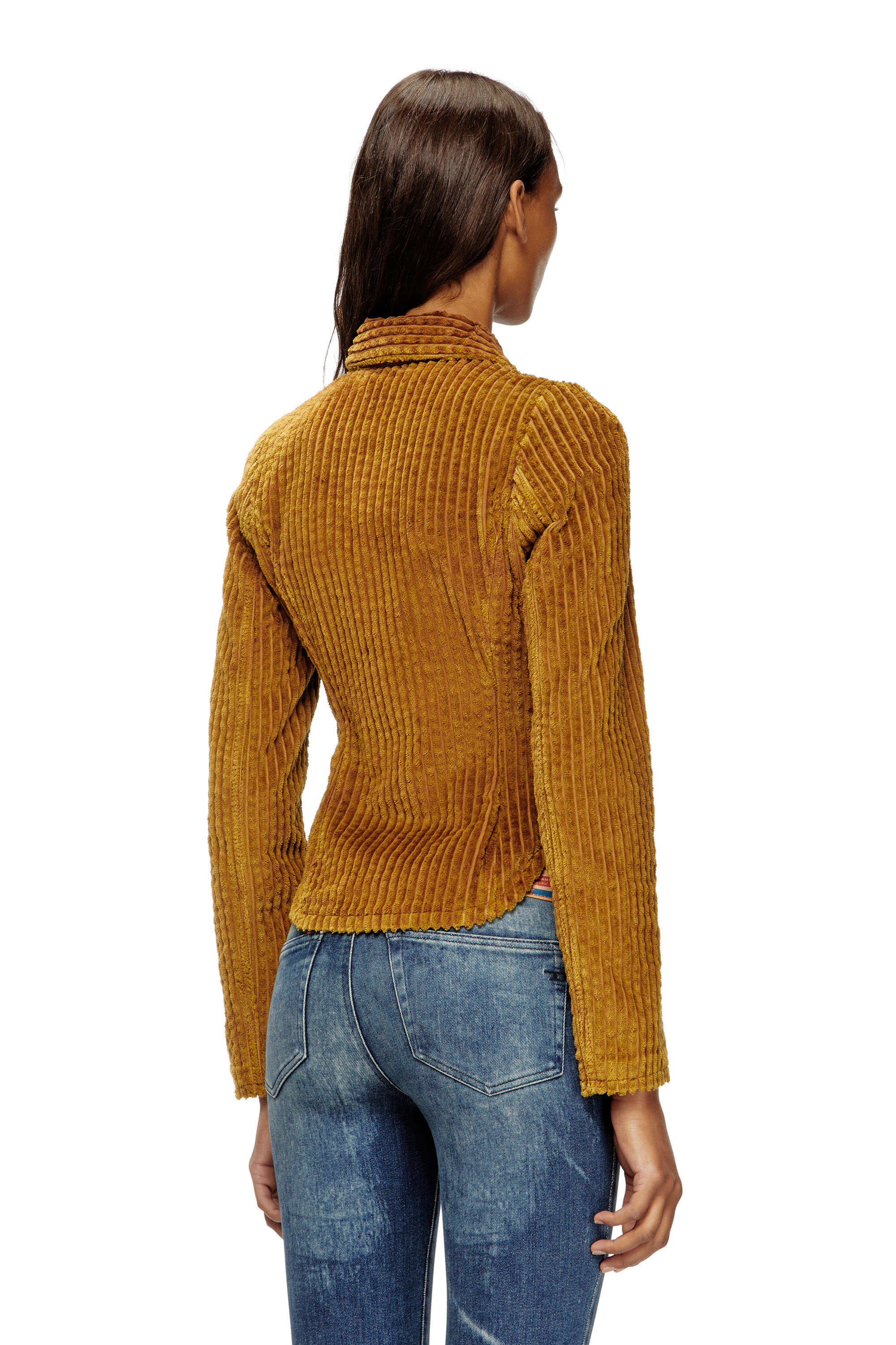 Diesel - G-ENEA, Damen Hemdjacke aus Baumwollcord in Braun - 3