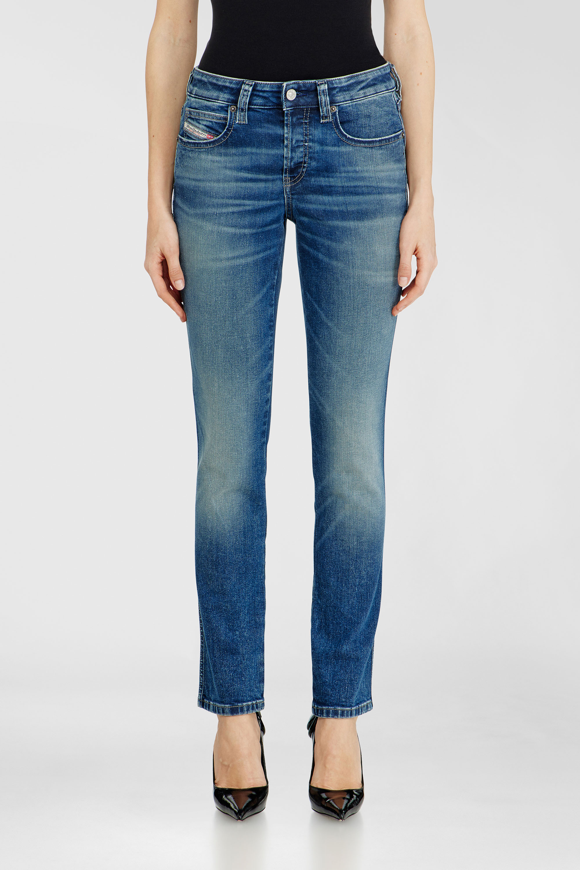 Diesel - Damen Slim Jeans 1992 D-Jiann 0DBEE, Mittelblau - 1