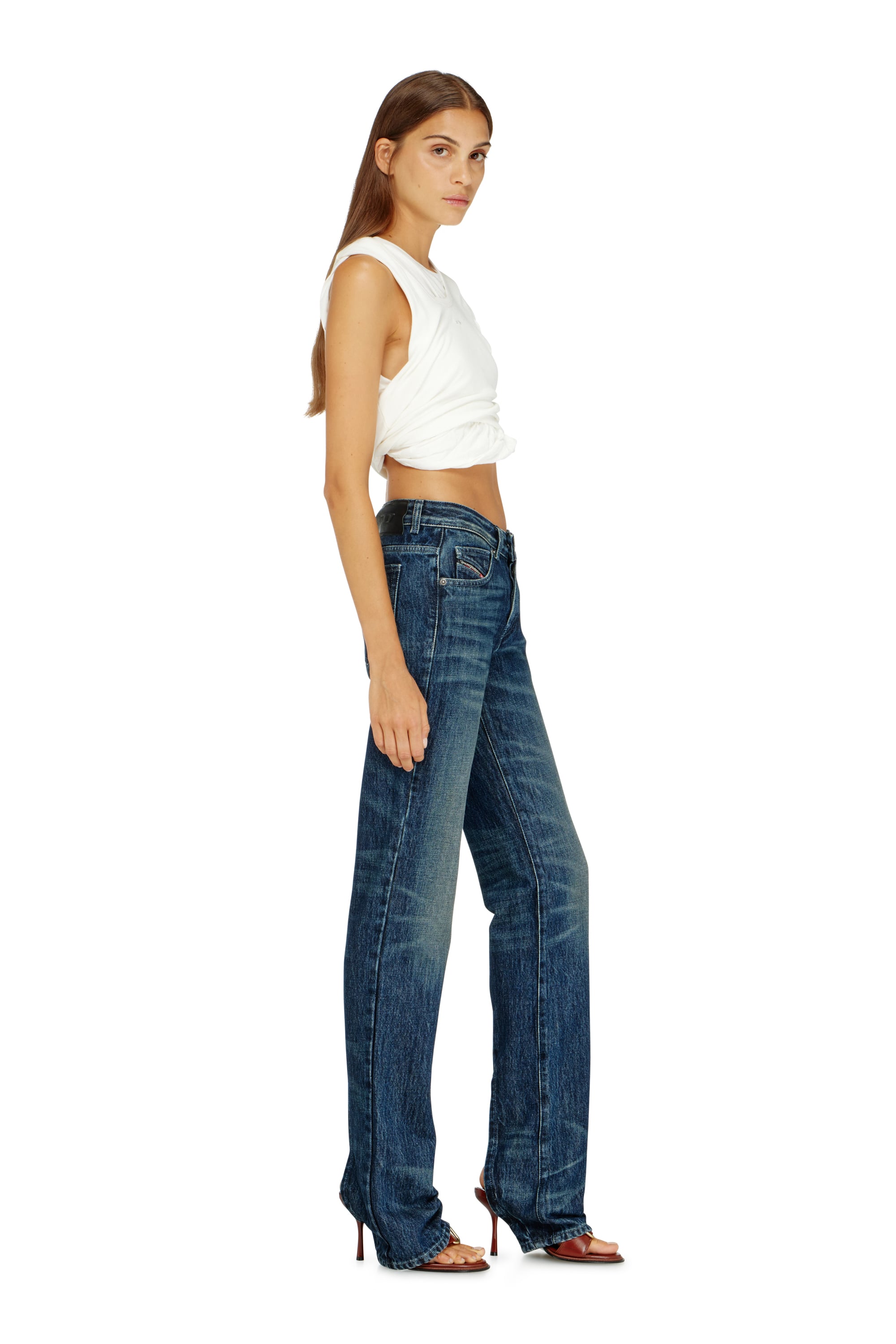 Diesel - Damen Regular Jeans D-Heel 007FZ, Dunkelblau - 2