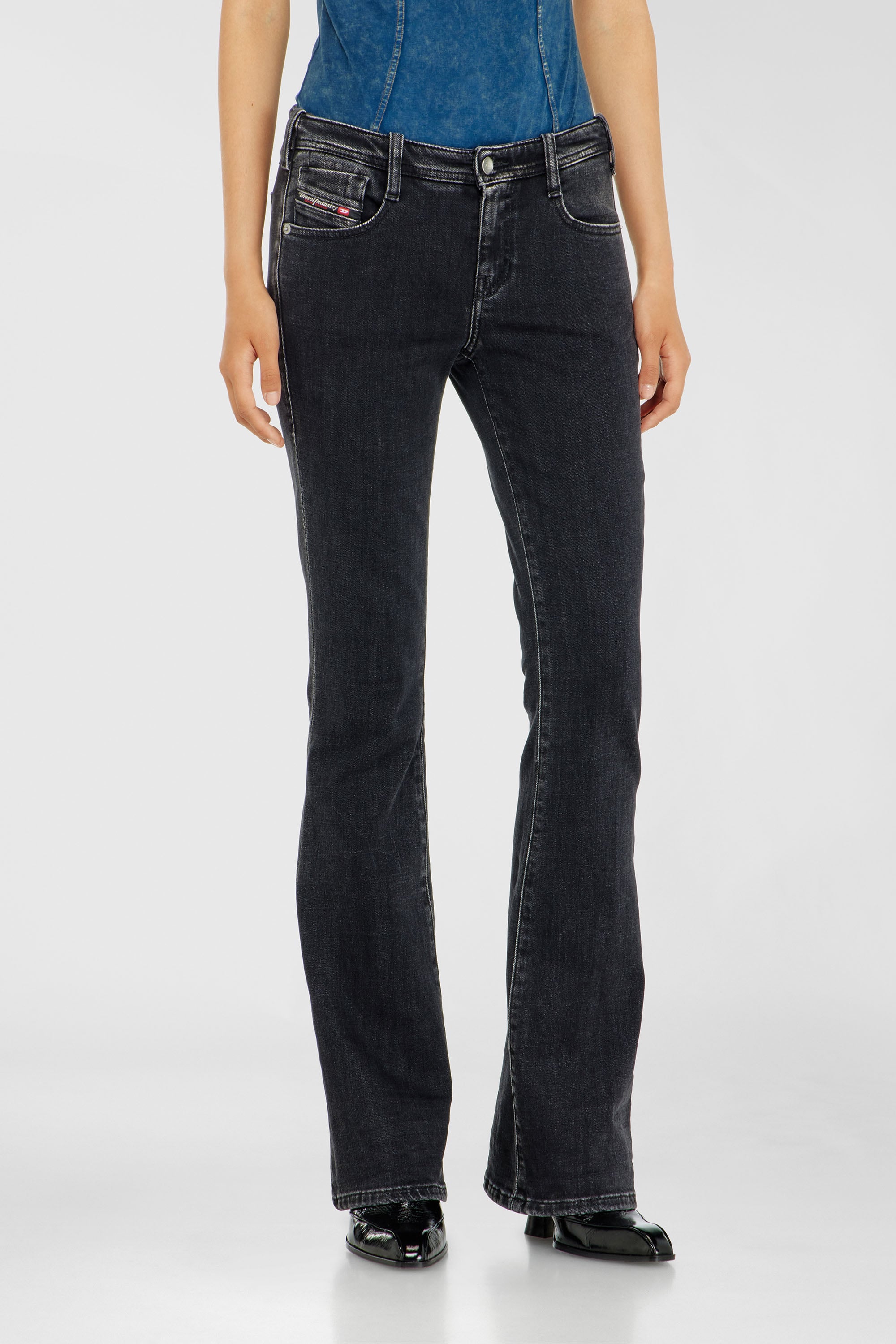 Diesel - Damen Bootcut Jeans 1969 D-Ebbey 09P75, Schwarz/Dunkelgrau - 2