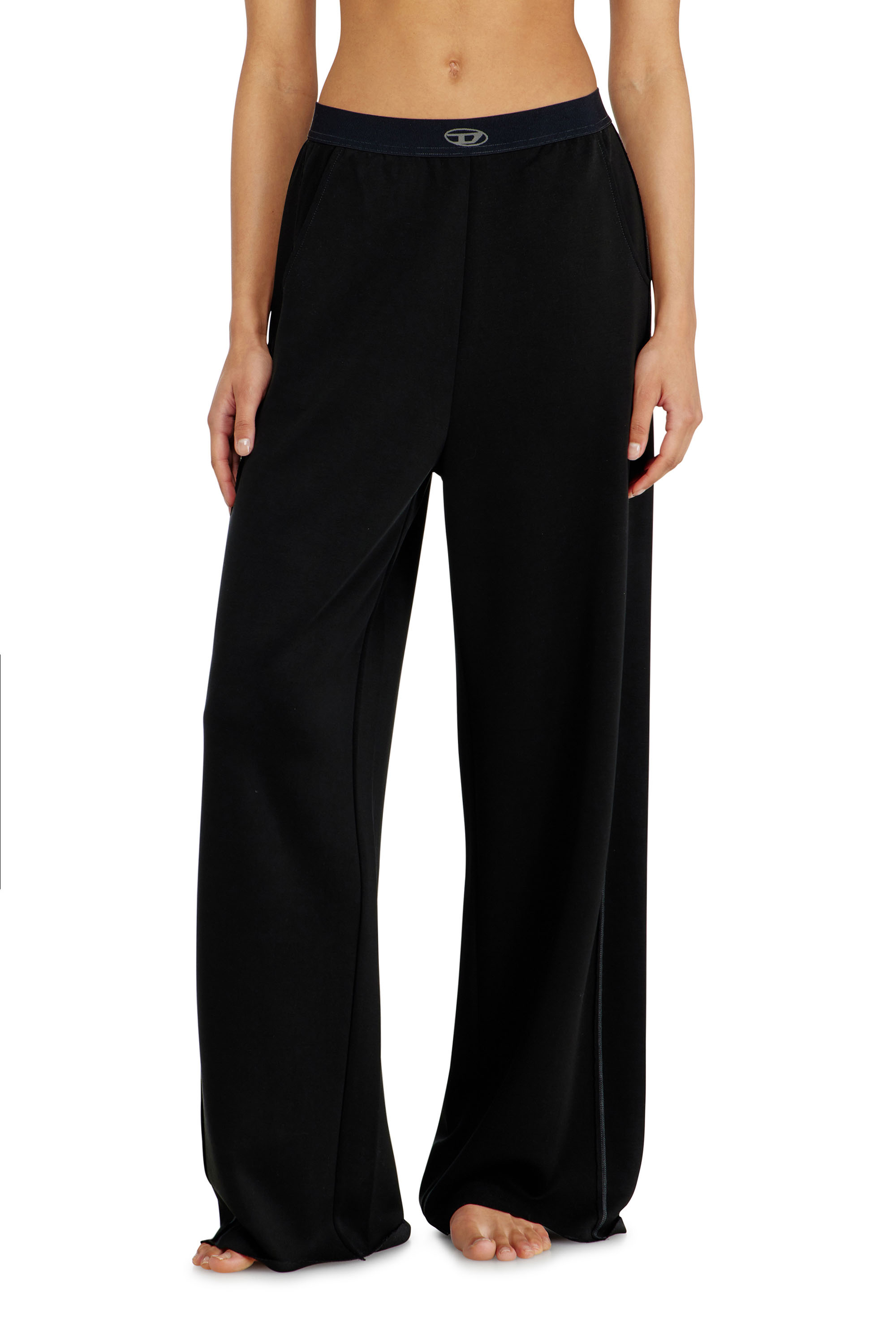 Diesel - ALYSA-UTLT, Damen Track pants aus leichtem stretch scuba in Schwarz - 2