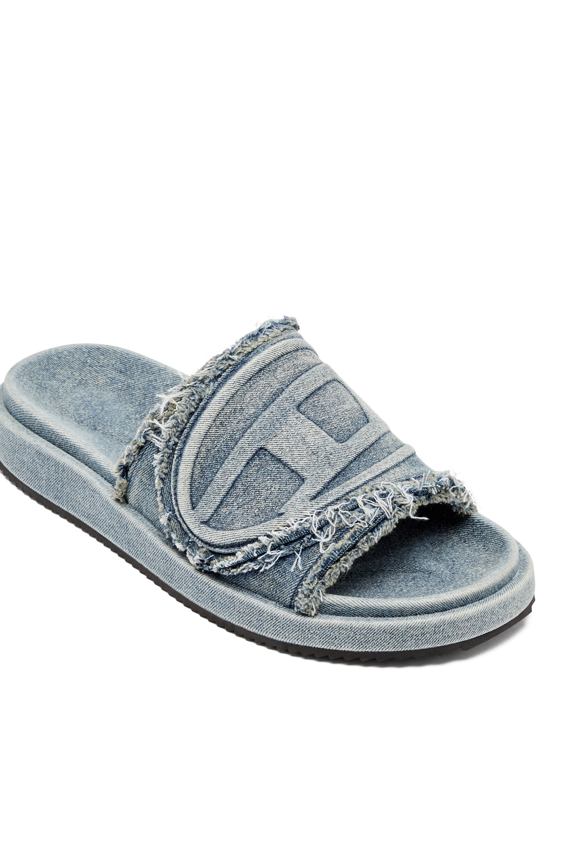 SA-SLIDE D OVAL, Hellblau Diesel - SA-SLIDE D OVAL, Unisex Sa-Slide D-Slides aus vielgetragenem Denim in Hellblau - 6