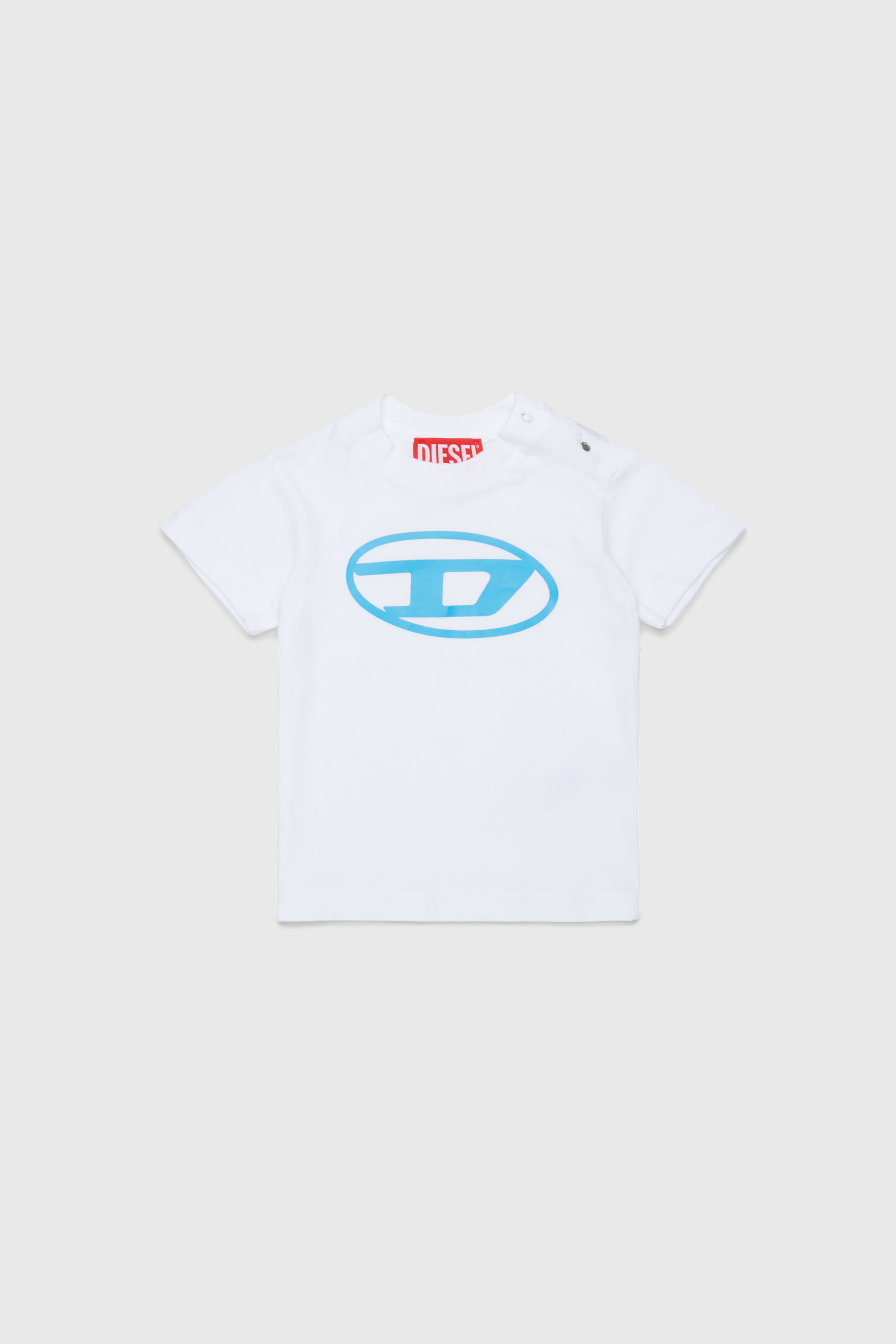 Diesel - TIELB, Herren Baumwoll-T-Shirt mit Oval D Print in Wei&szlig; - 1