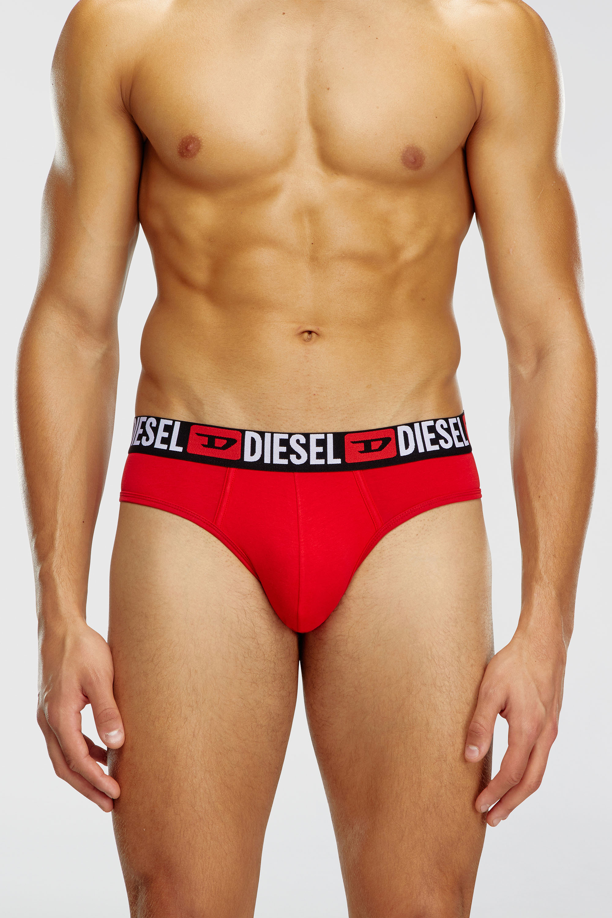 Diesel - UMBR-ANDRETHREEPACK, Herren Einfarbige Briefs im Dreierpack in Schwarz/Grau - 2