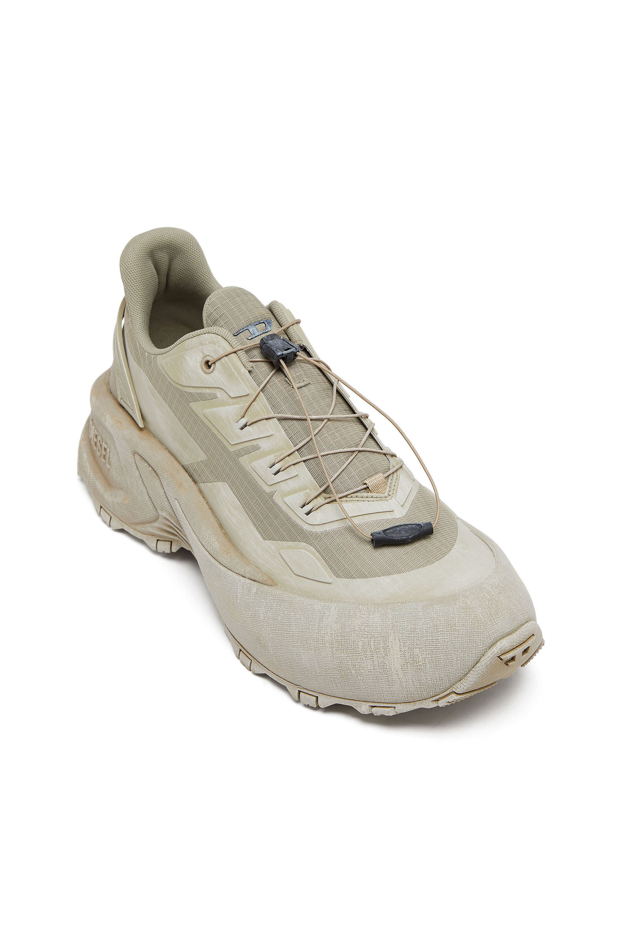 Diesel - D-CAGE RUNNER, Herren D-Cage-Distressed Chunky-Sneaker aus Ripstop in Armeegr&uuml;n - 6