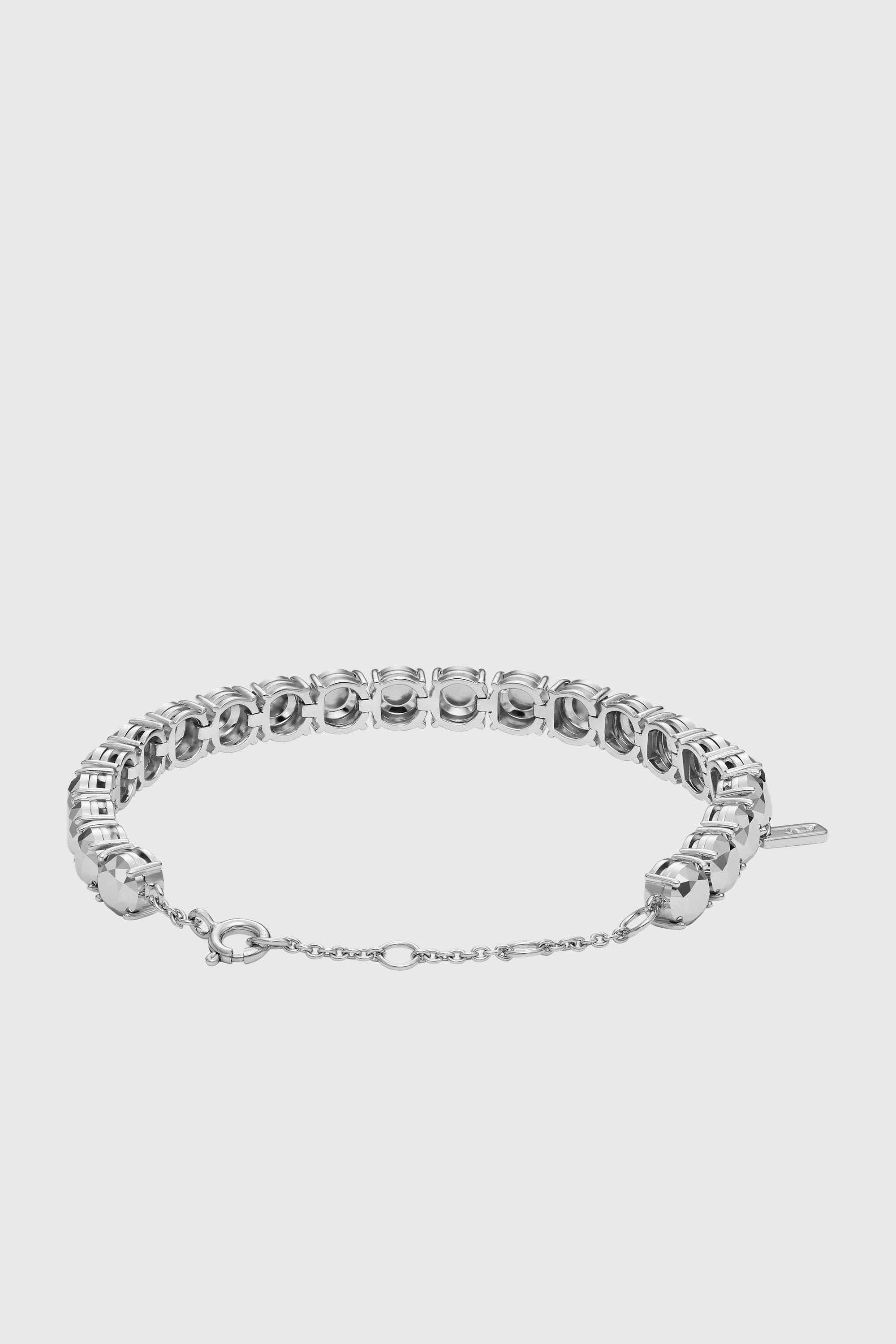 Diesel - DL1354040 STERLING SILVER JEWEL, Unisex Armreif aus Sterlingsilber mit Diamantschliff in Silber - 2