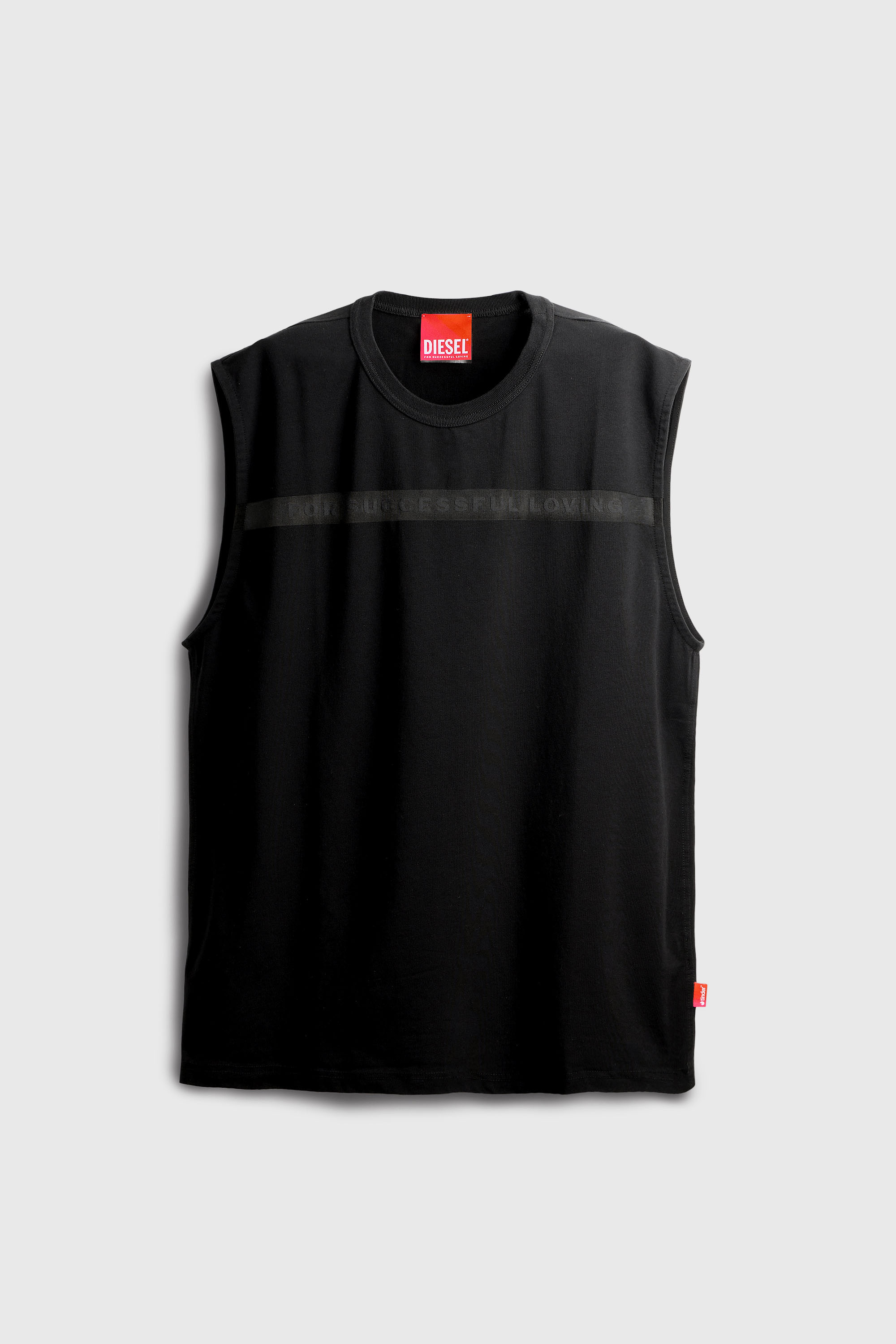 Diesel - PR-T-NORM-BISC-MATI-R, Unisex Tanktop mit For Successful Loving Logo in Schwarz - 2
