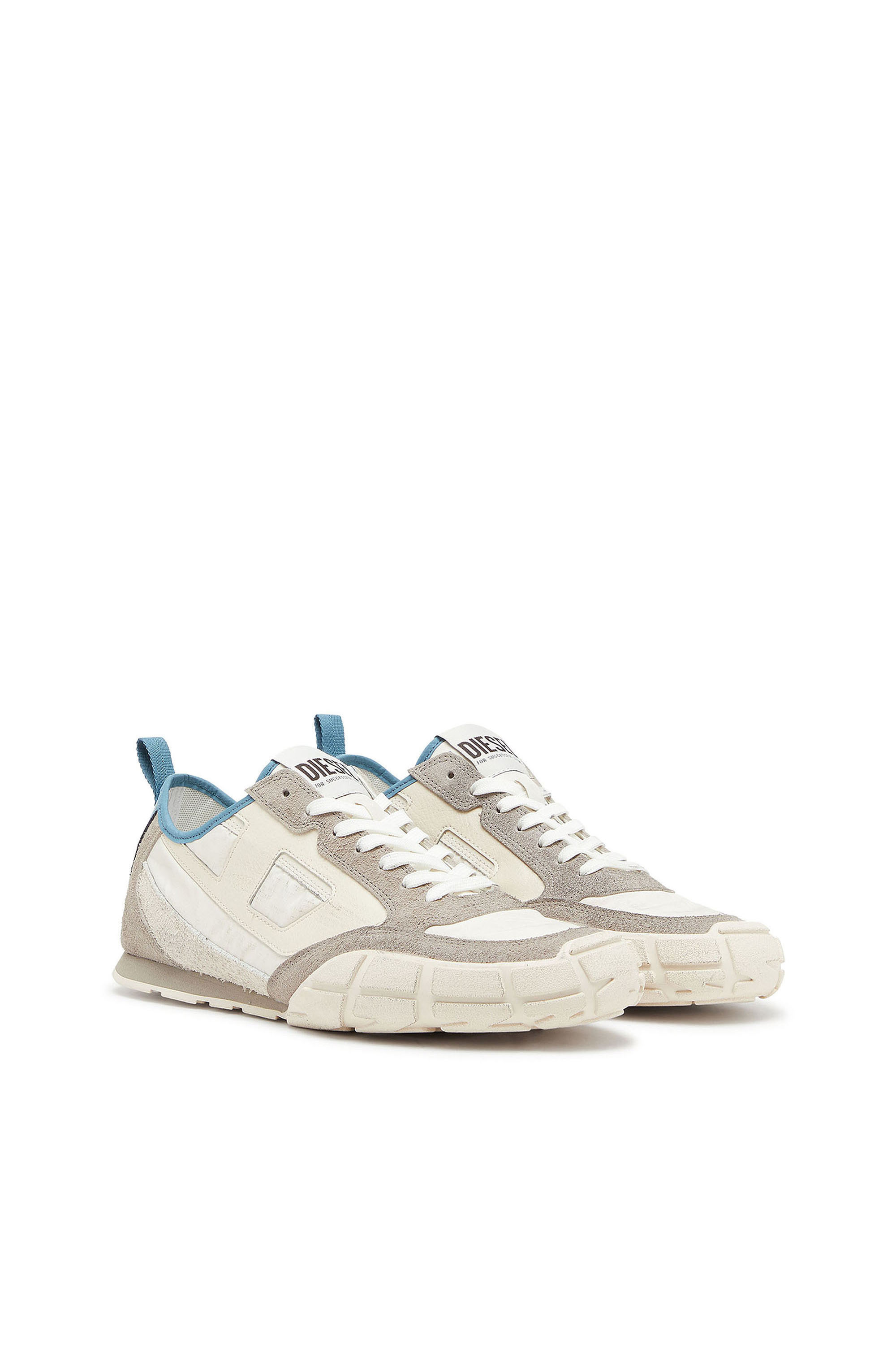 Diesel - S-PAGODHA LOW, Herren S-Pagodha &ndash; Sneakers aus Leder und Nylon in Weiss/Grau - 2