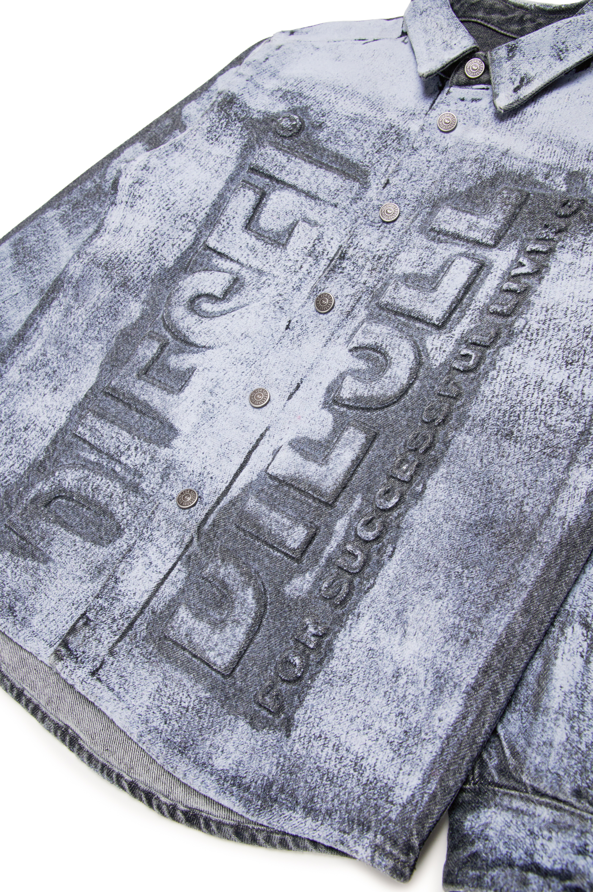 Diesel - CSIMPLY-OVER, Herren Hemd mit großem Logo als Flock-Print in Bunt - Image 4