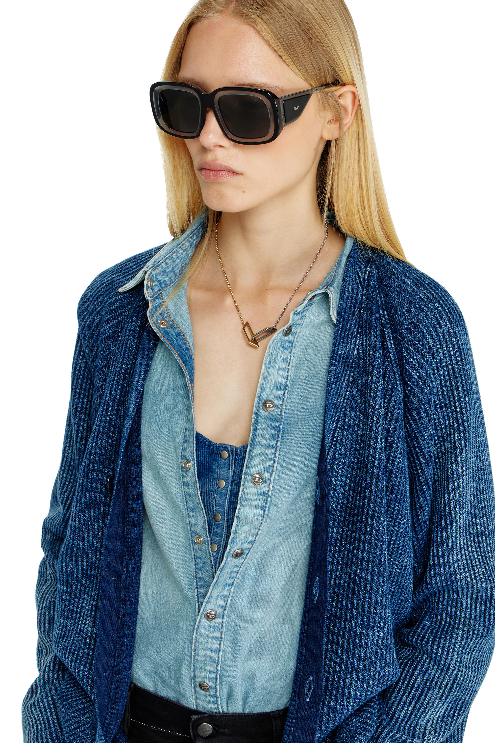 Diesel - 0DL2015U, Unisex's Square sunglasses in Black - 1