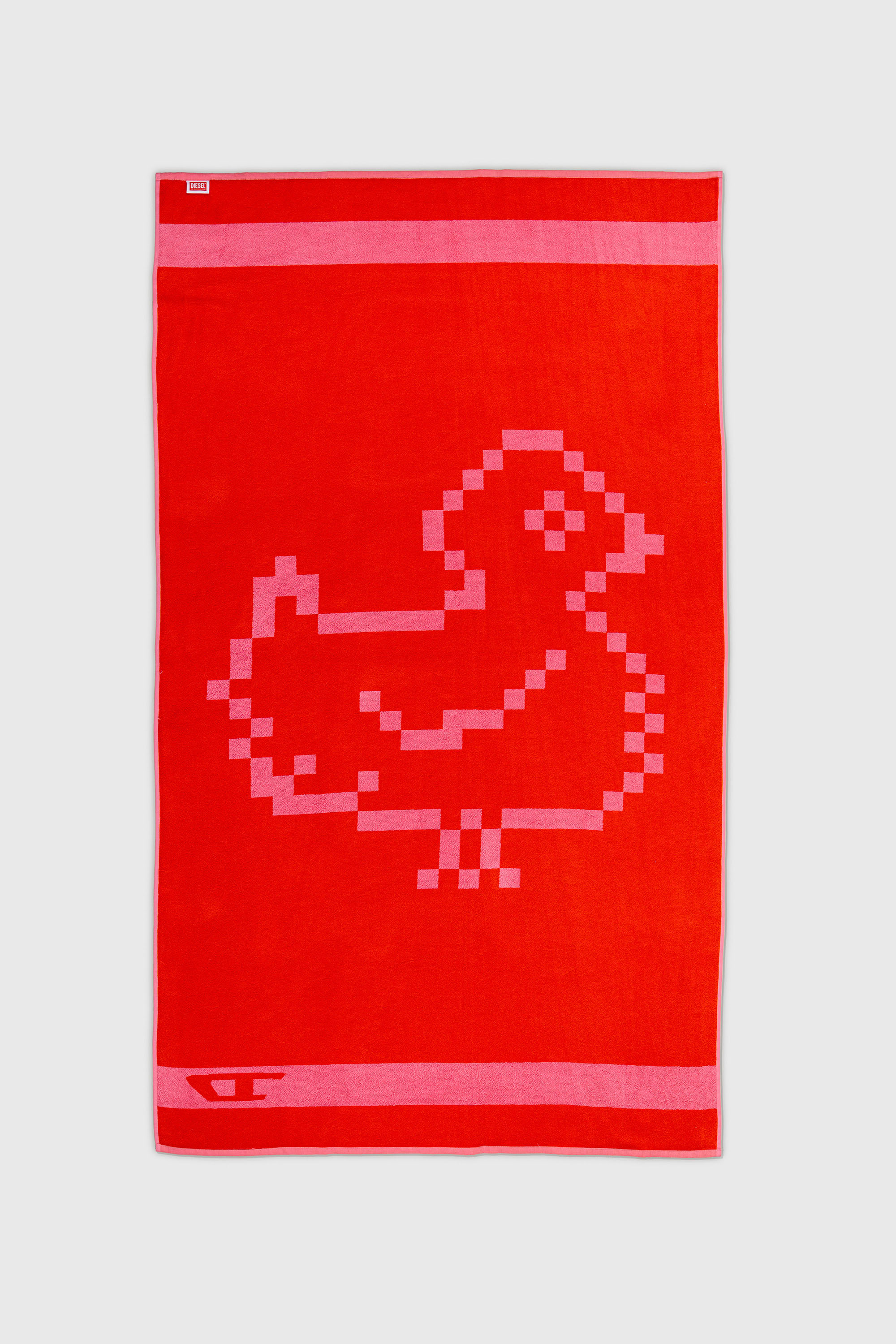 Diesel - 1018133  PIXEL TOYS 1 PINK/RED TOWEL, Unisex Frotteehandtuch 100x180 cm in Rot - 2