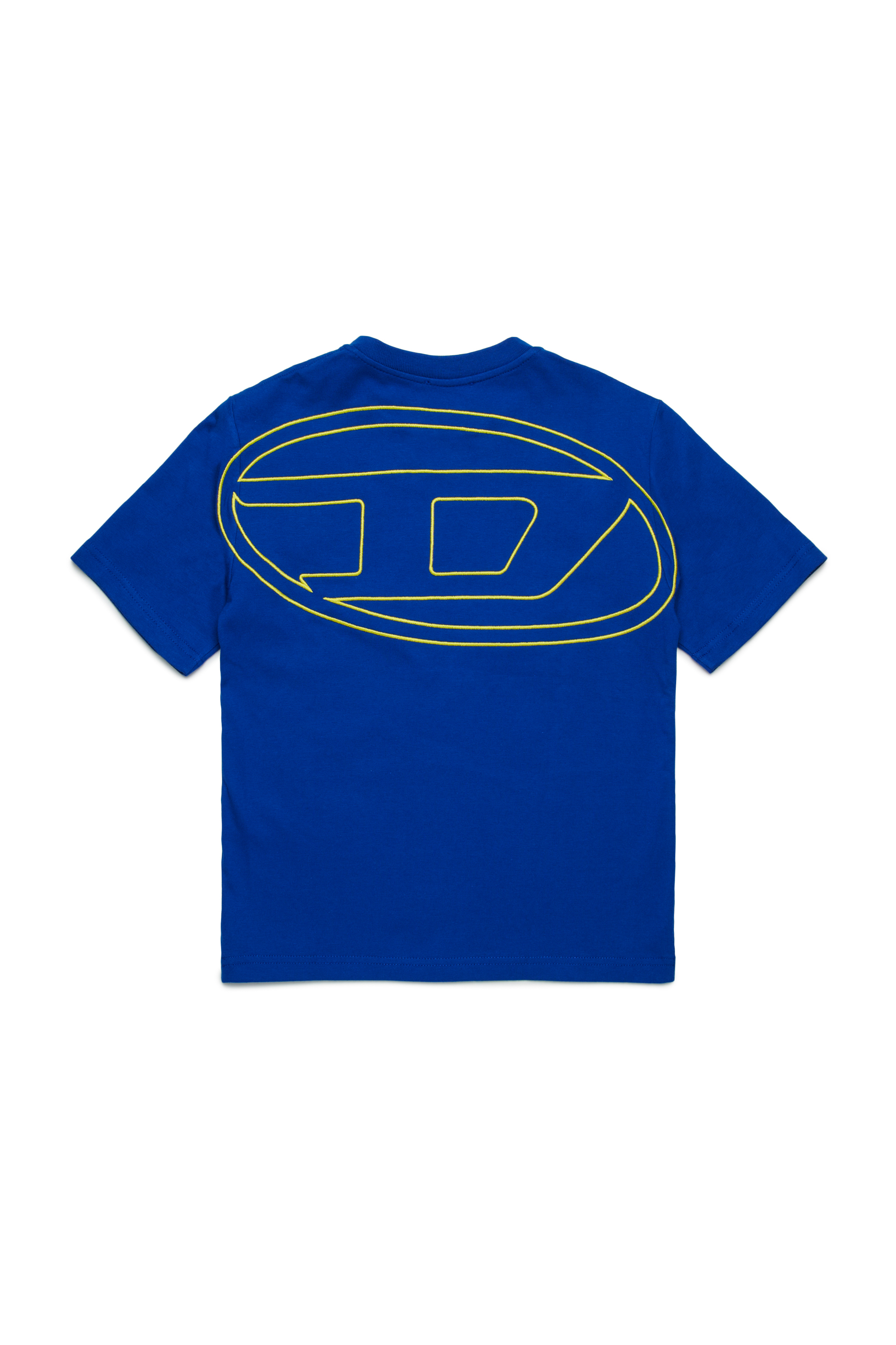 Diesel - TBOGGYMEGOVALD OVER, Herren T-Shirt mit großer Oval D-Stickerei in Blau - 2