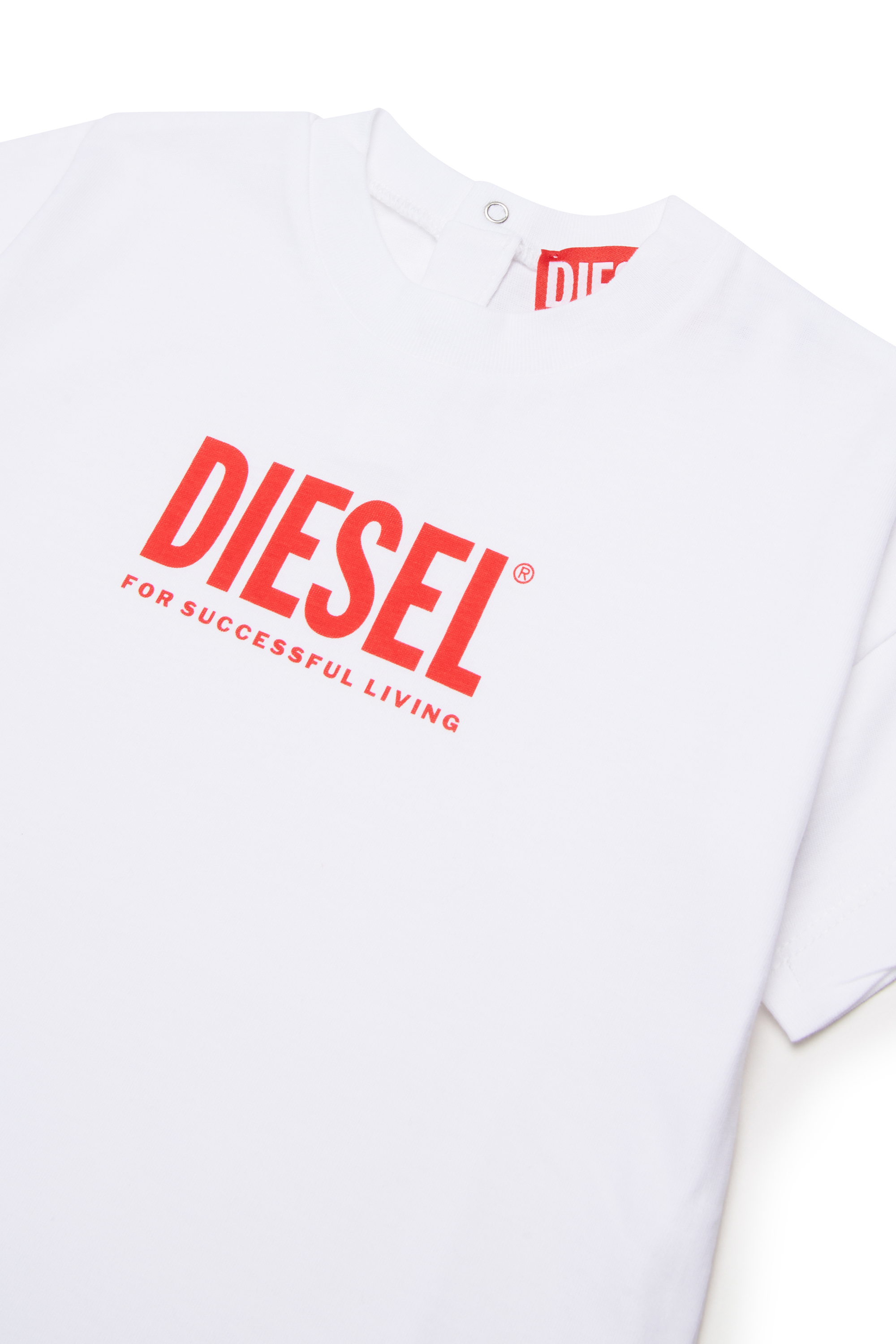 Diesel - MCUZIB, Damen Baumwoll-T-Shirt mit Logoprint in Wei&szlig; - 3