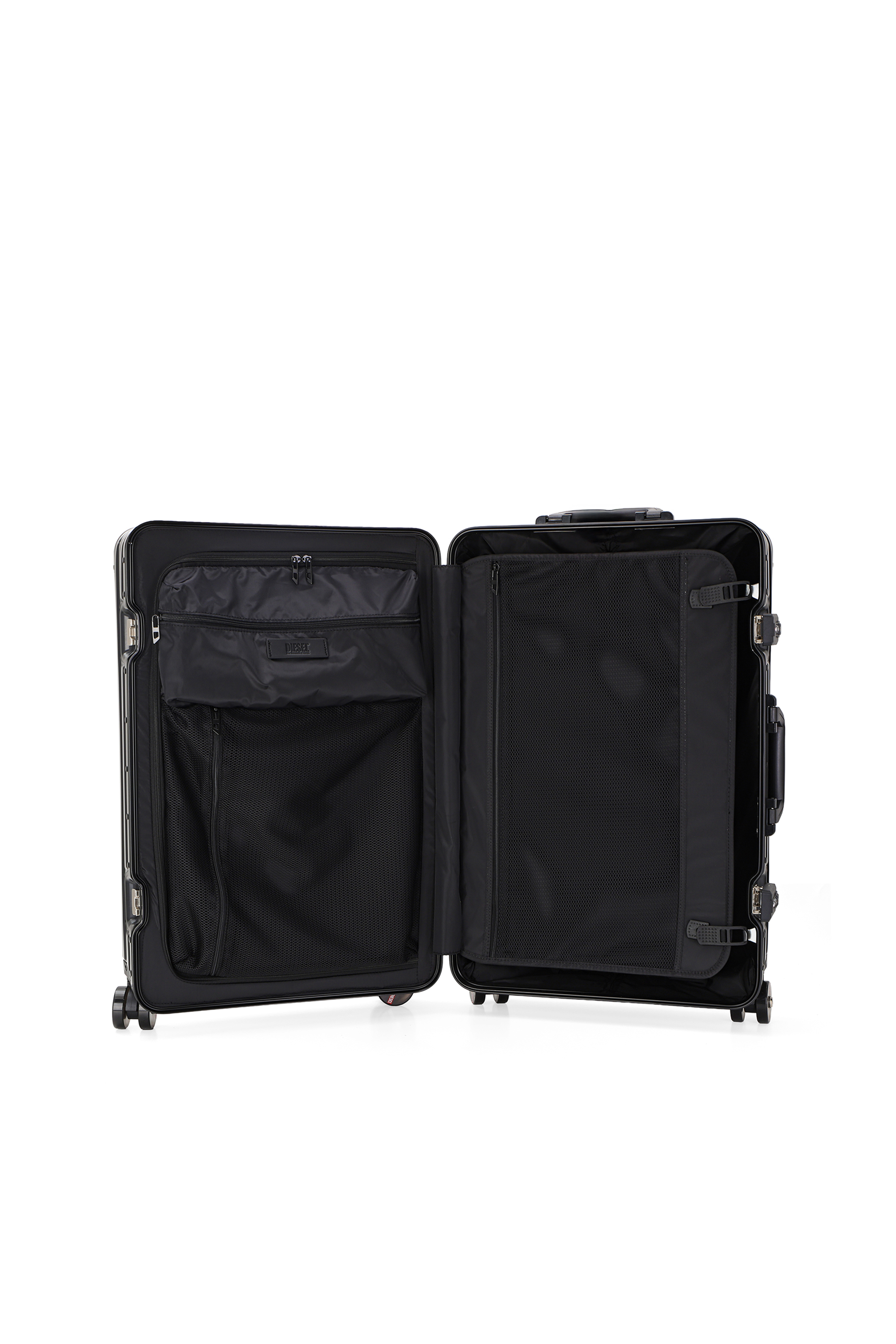 Diesel - DIESEL ALUMINUM TROLLEY- DSL002, Unisex Koffer aus Aluminium Gr&ouml;&szlig;e M in Schwarz - 3