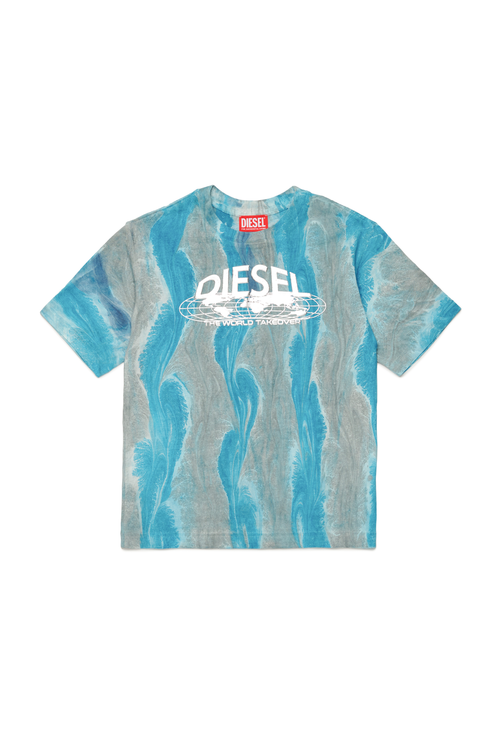 Diesel - TWASHL2 OVER, Unisex T-Shirt mit Wellen-Muster in Bunt - Image 1