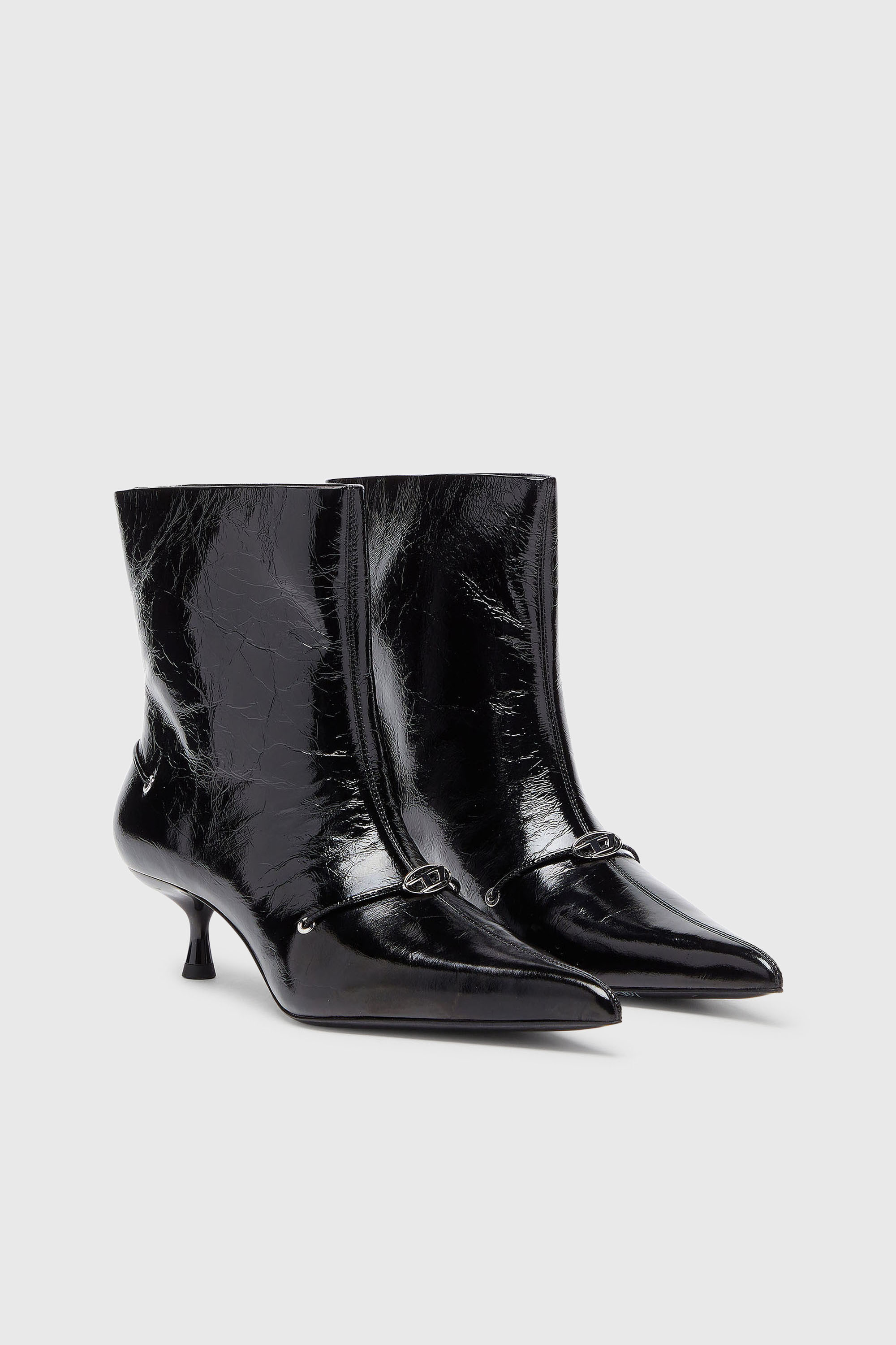 Diesel - D-JEWELS  40 TUBE, Damen D-Jewels - Stiefeletten aus Lackleder in Schwarz - 2