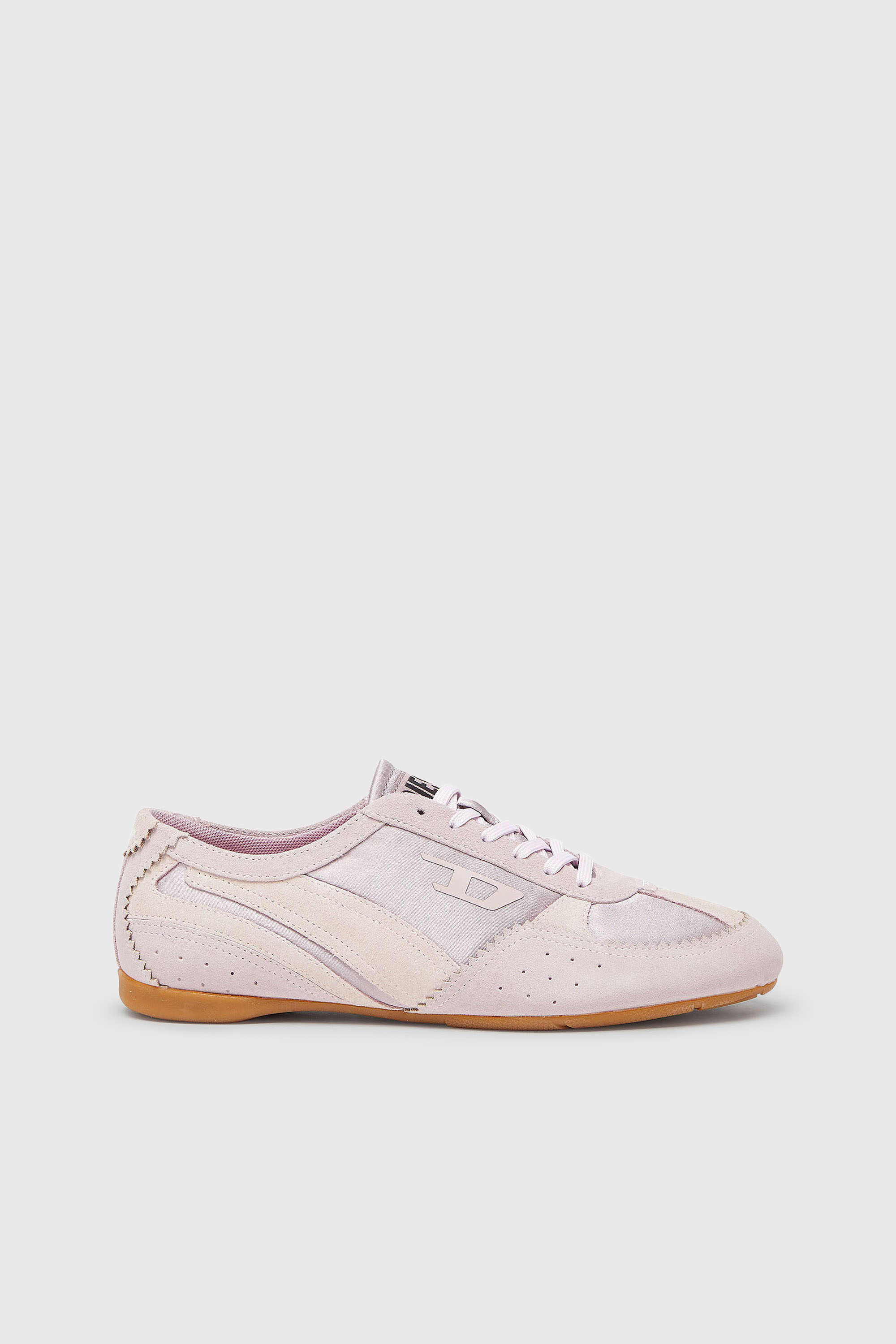 Diesel - D-MILE LOW II W, Damen D-Mile &ndash; Flat-Sneakers mit Wildleder-Overlays in Rosa - 1