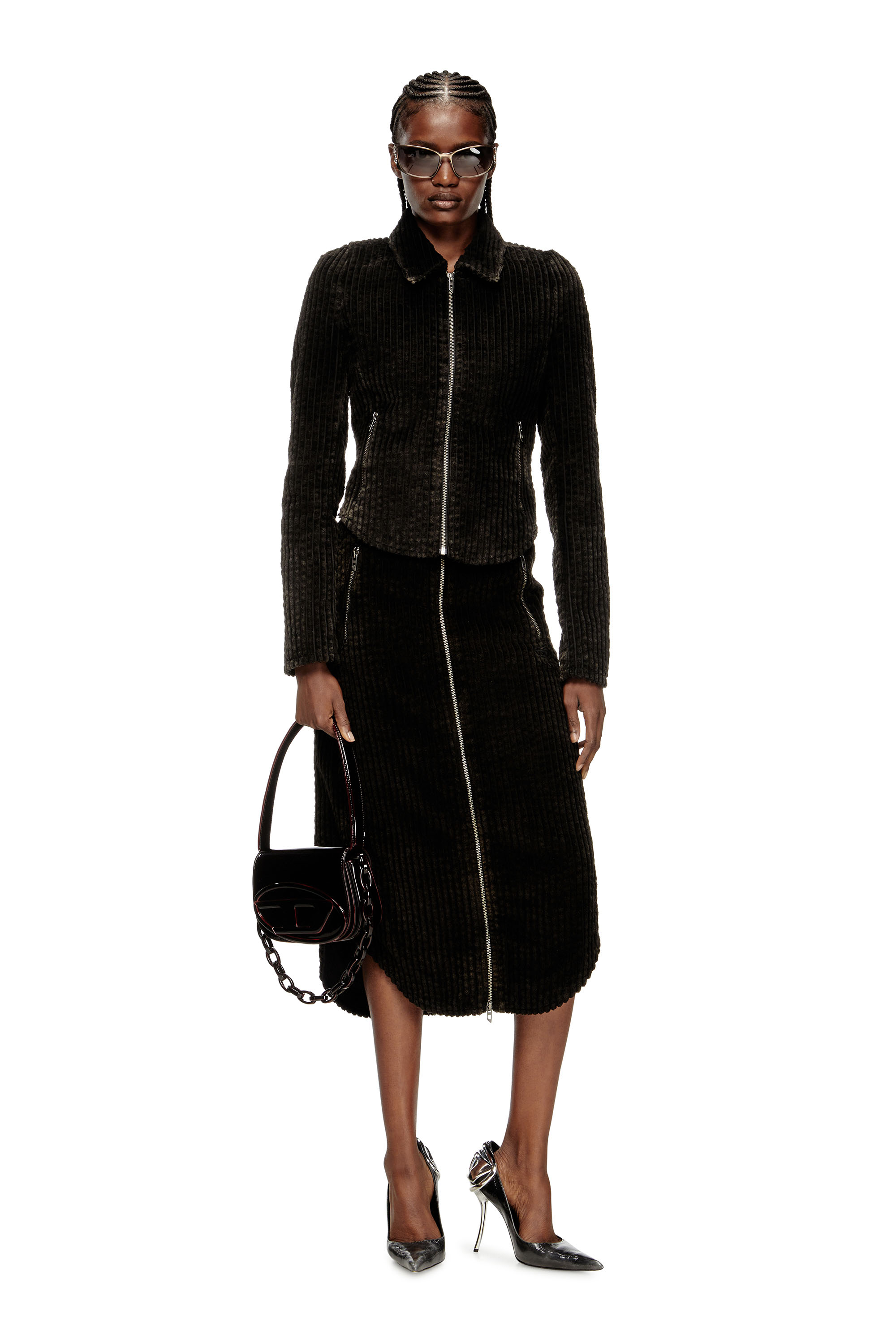 Diesel - 1DR, Damen 1DR-Ikonische 1DR-Tasche aus flüssigem PU in Burgunderrot - 6