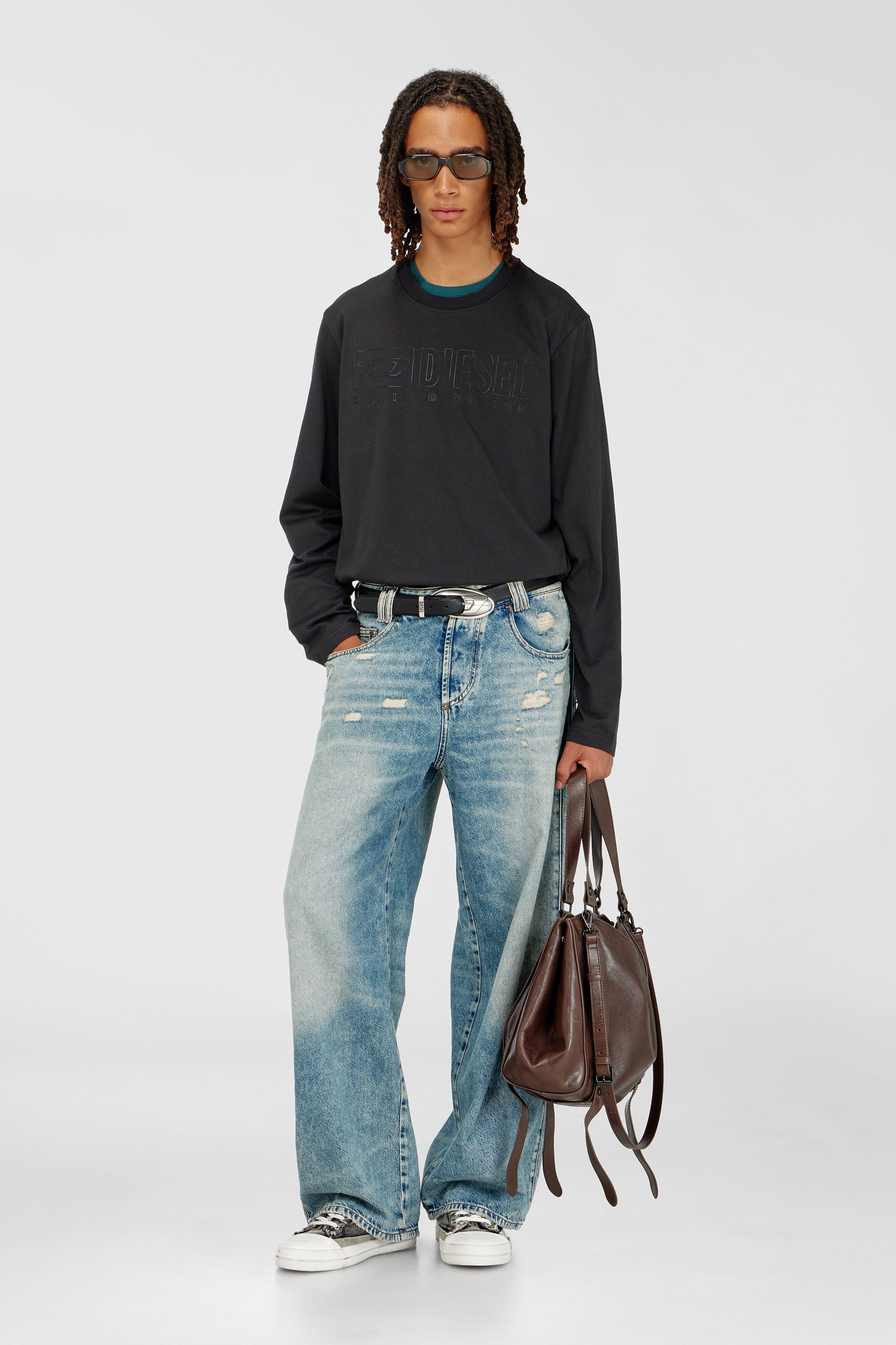 Diesel - D-ONE TOPHANDLE M, Unisex D-One &ndash; Mittelgro&szlig;e Henkeltasche aus Leder in Dunkelbraun - 2