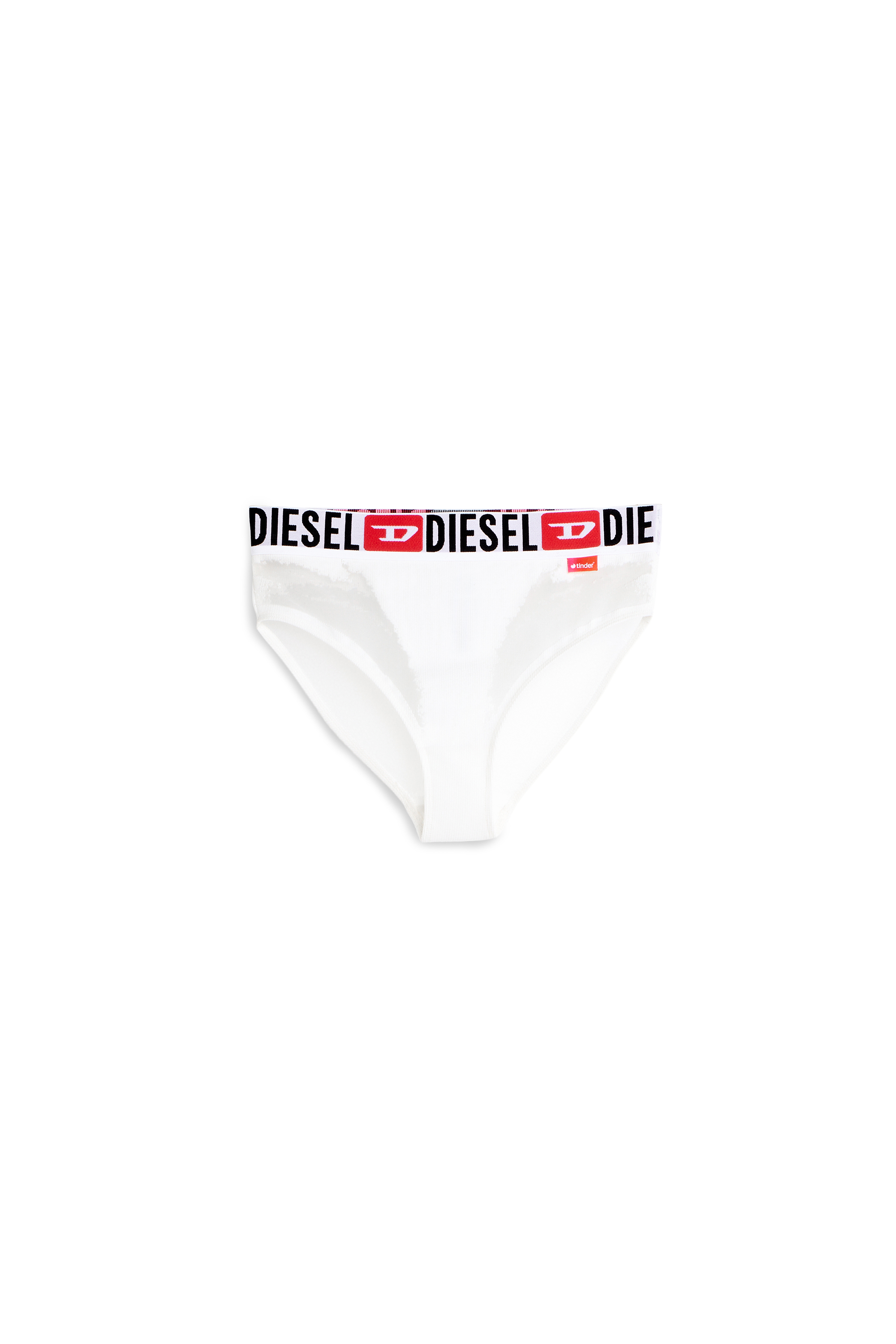 Diesel - PR-SAM-D-CORE, Damen Slips mit transparentem Devor&eacute;-Effekt in Wei&szlig; - 3