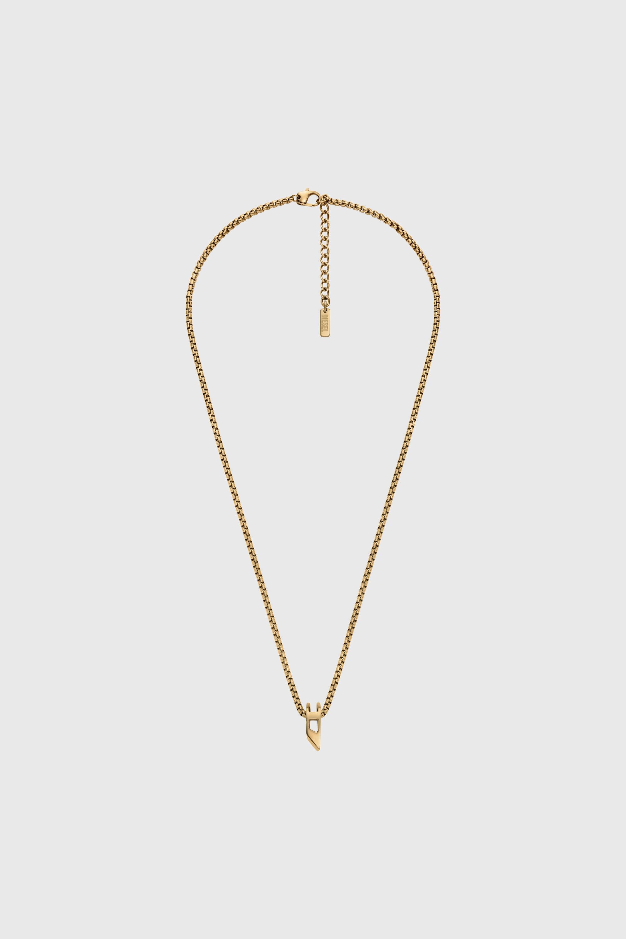 Diesel - DX1670710 JEWELLERY, Unisex Edelstahl-Anh&auml;nger-Halskette in Gold - 1