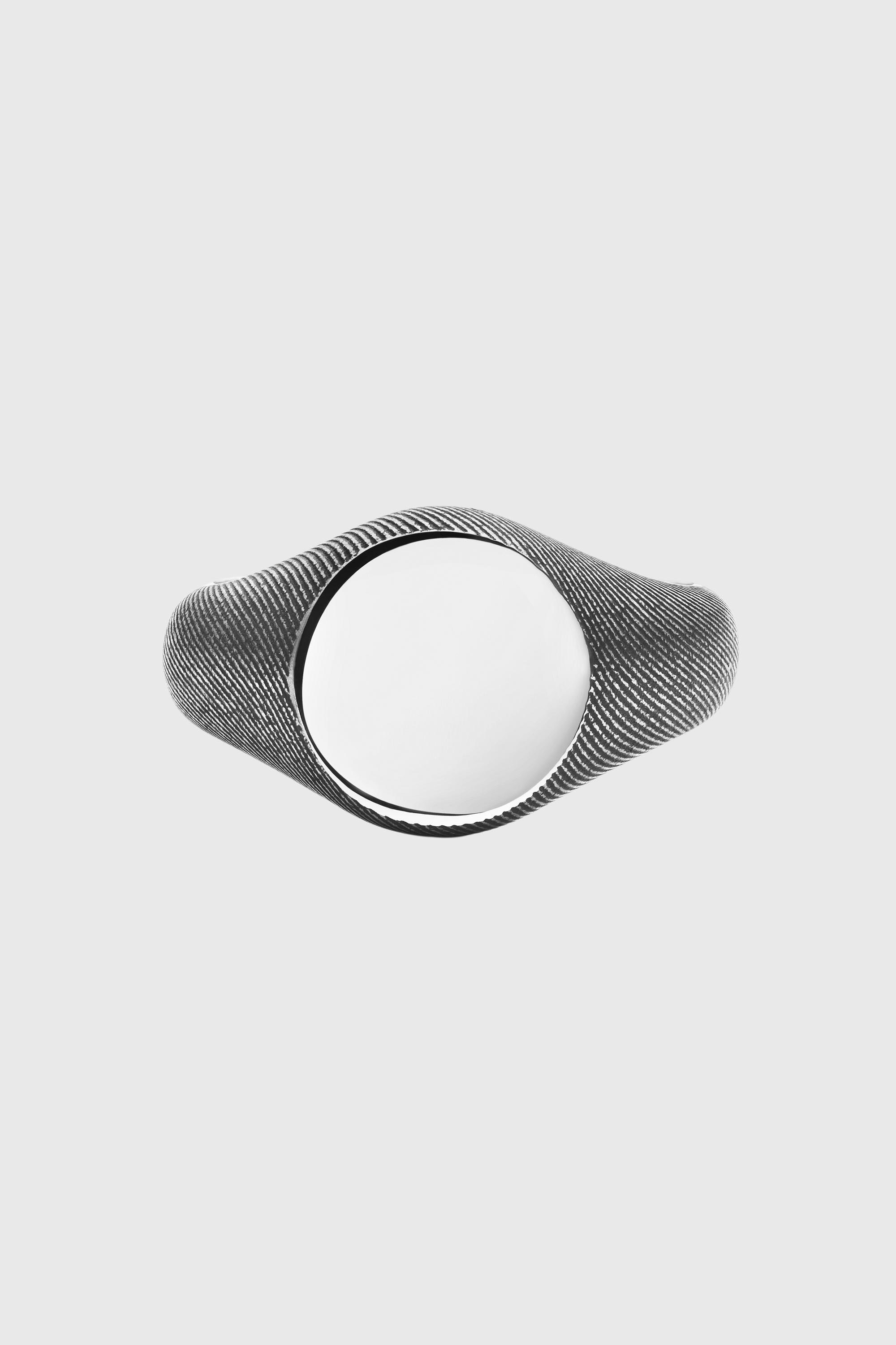 Diesel - DX1736040, Unisex Siegelring aus Edelstahl mit Denim-Textur in Silber - 3