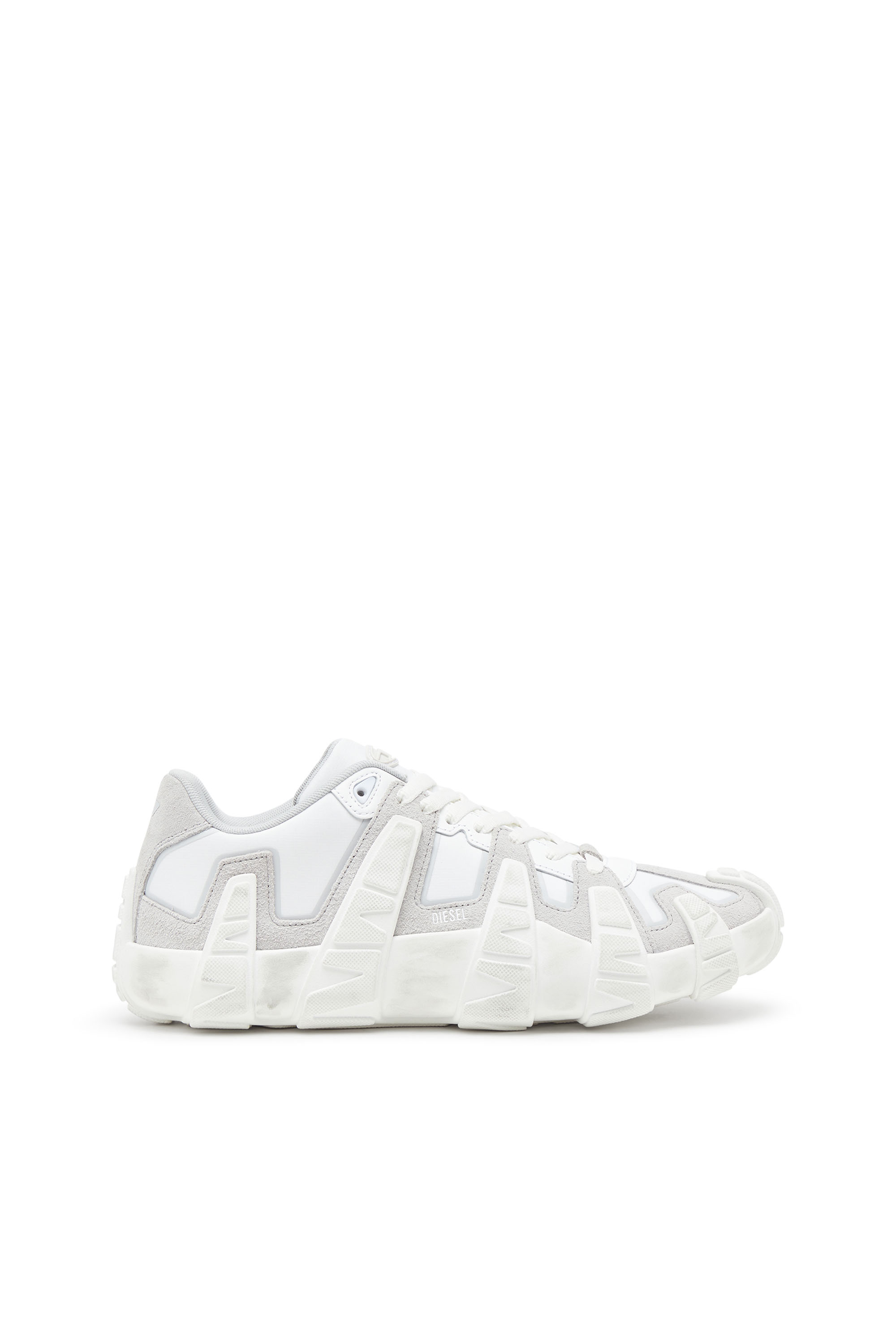 Diesel - S-D-GRIFFE LOW, Herren S-D-Griffe - Turnschuhe aus Nylon in Weiss/Grau - 1