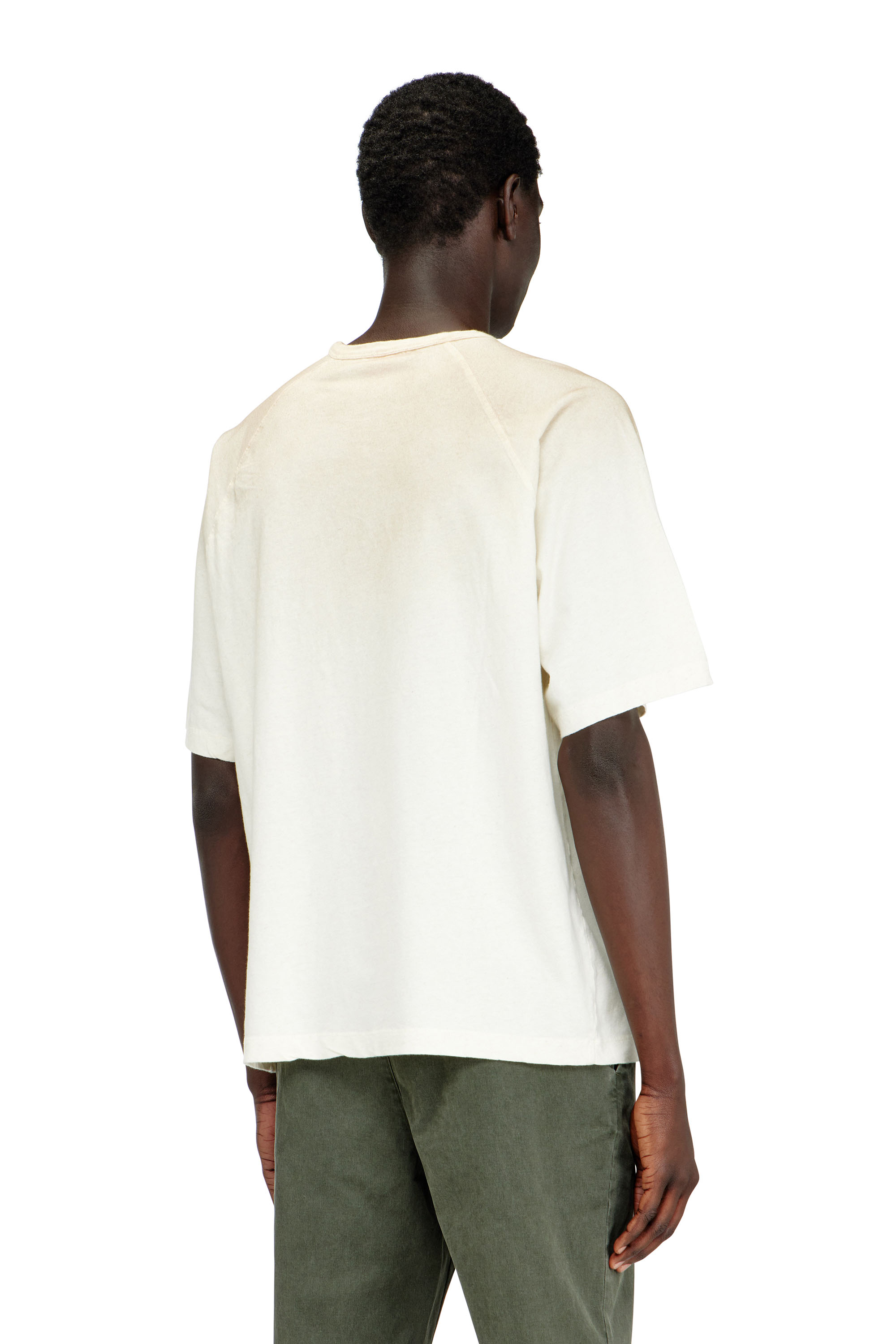 Diesel - T-ALECY, Herren T-Shirt mit Diesel-Wappen-Grafik in Wei&szlig; - 4