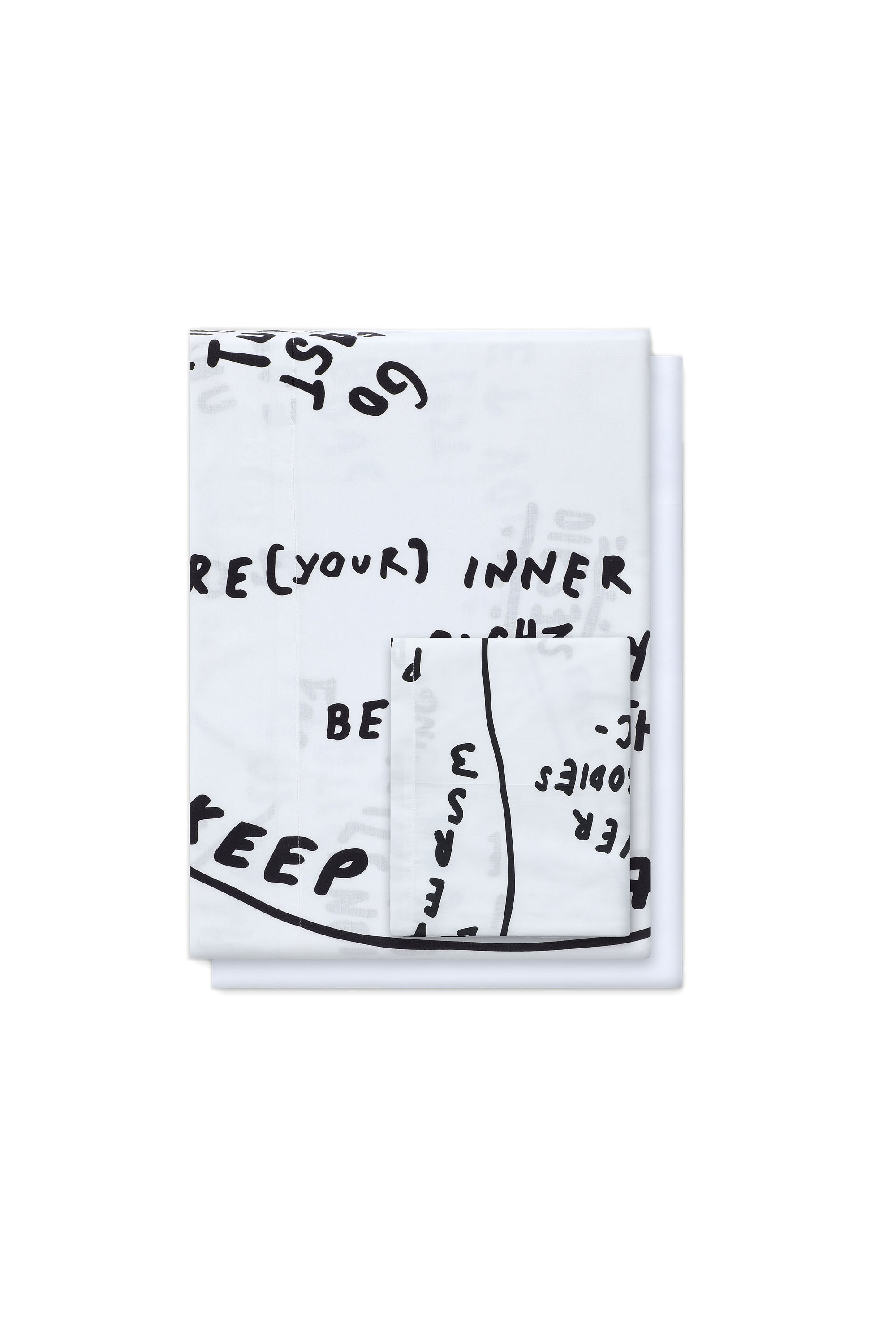 Diesel - 2004002 CLET SCRIBBLES  250X290 PR001, Unisex Doppelbettwäsche-Set SCRIBBLES in Schwarz/Weiss - 1