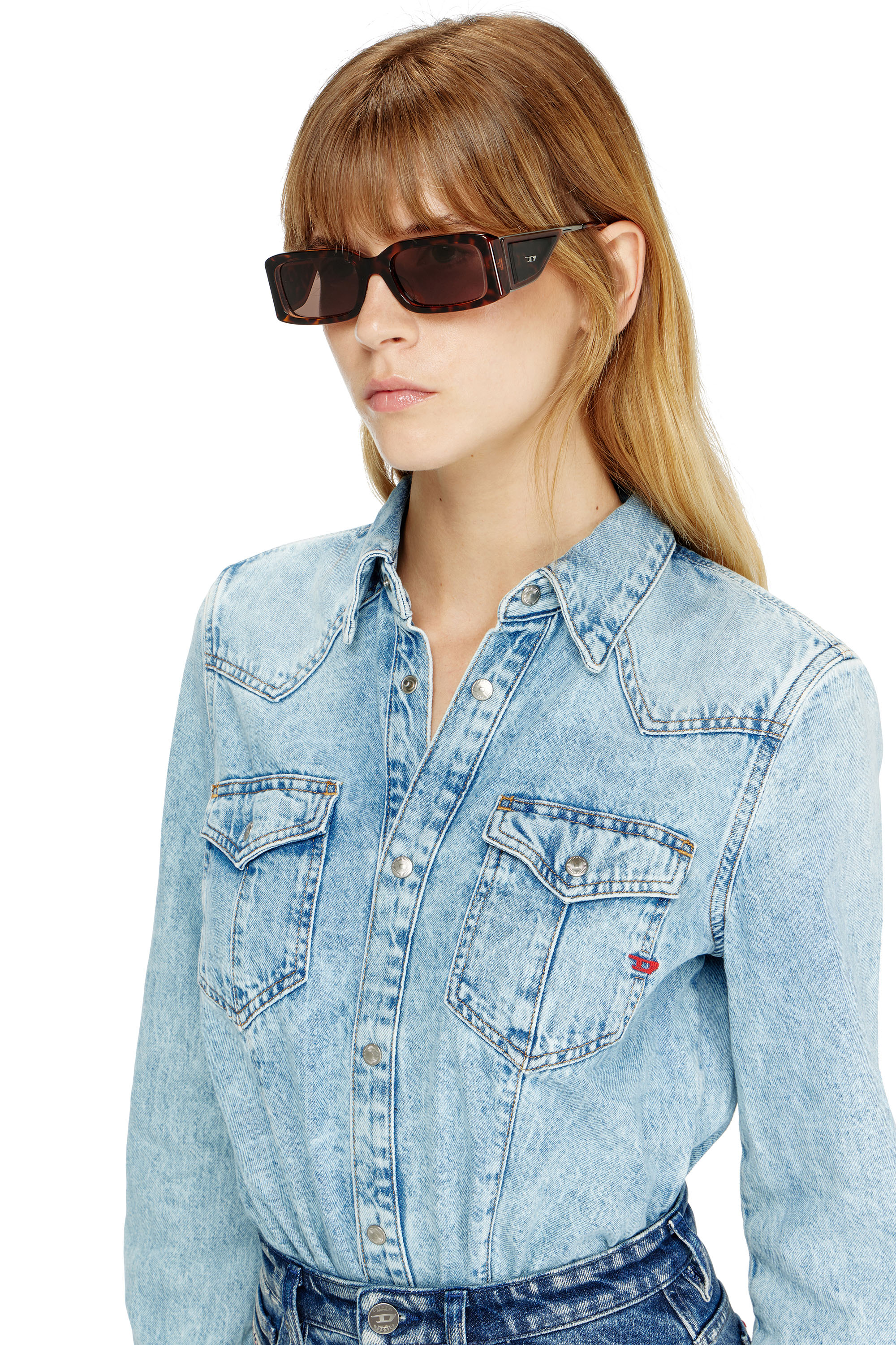 Diesel - 0DL2017U, Unisex Rechteckige Sonnenbrille in Braun - 4
